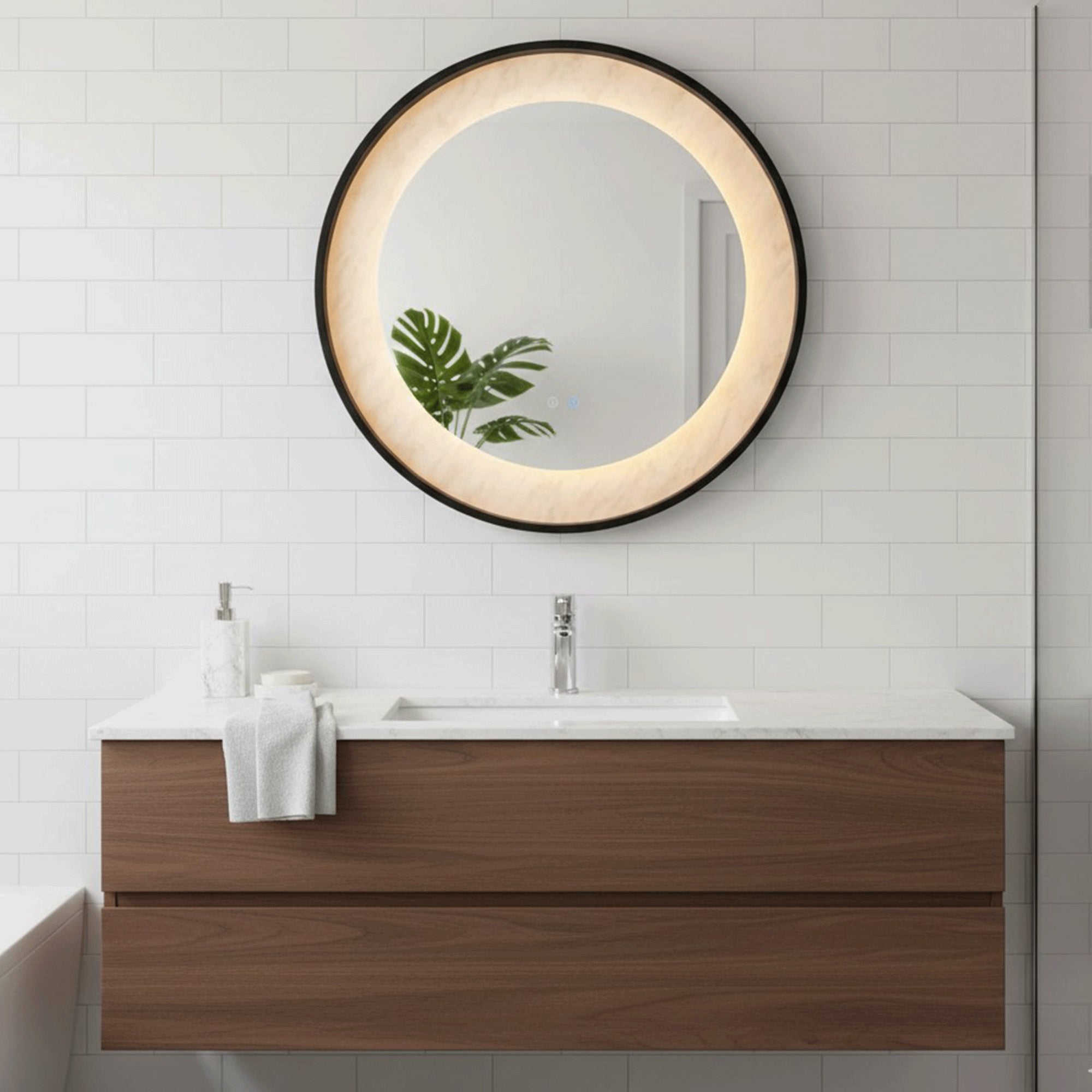 Eleni Black - Bathroom Mirror With LED Lighting