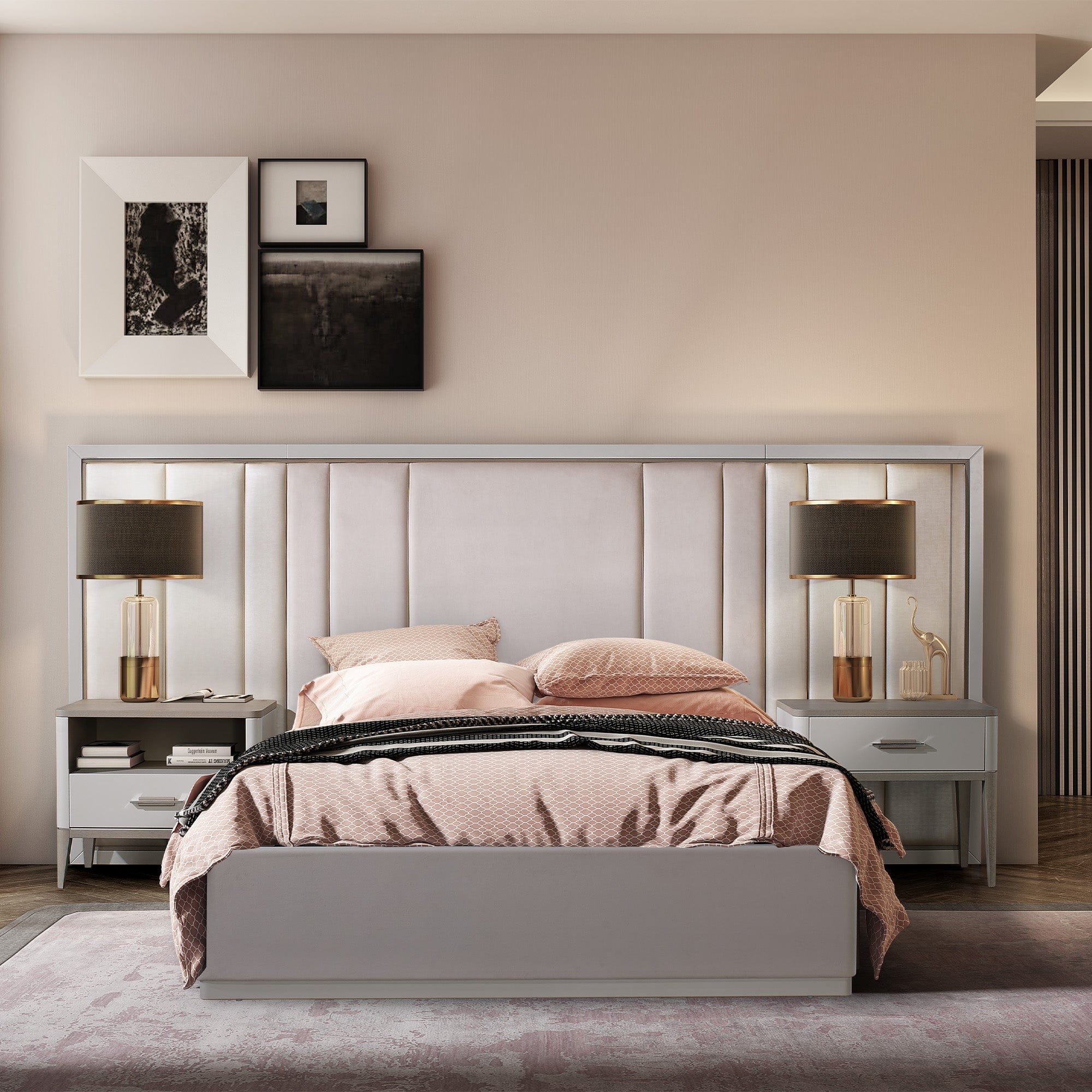 Nouvelle - 1 Drawer Bedside Table With Shelf