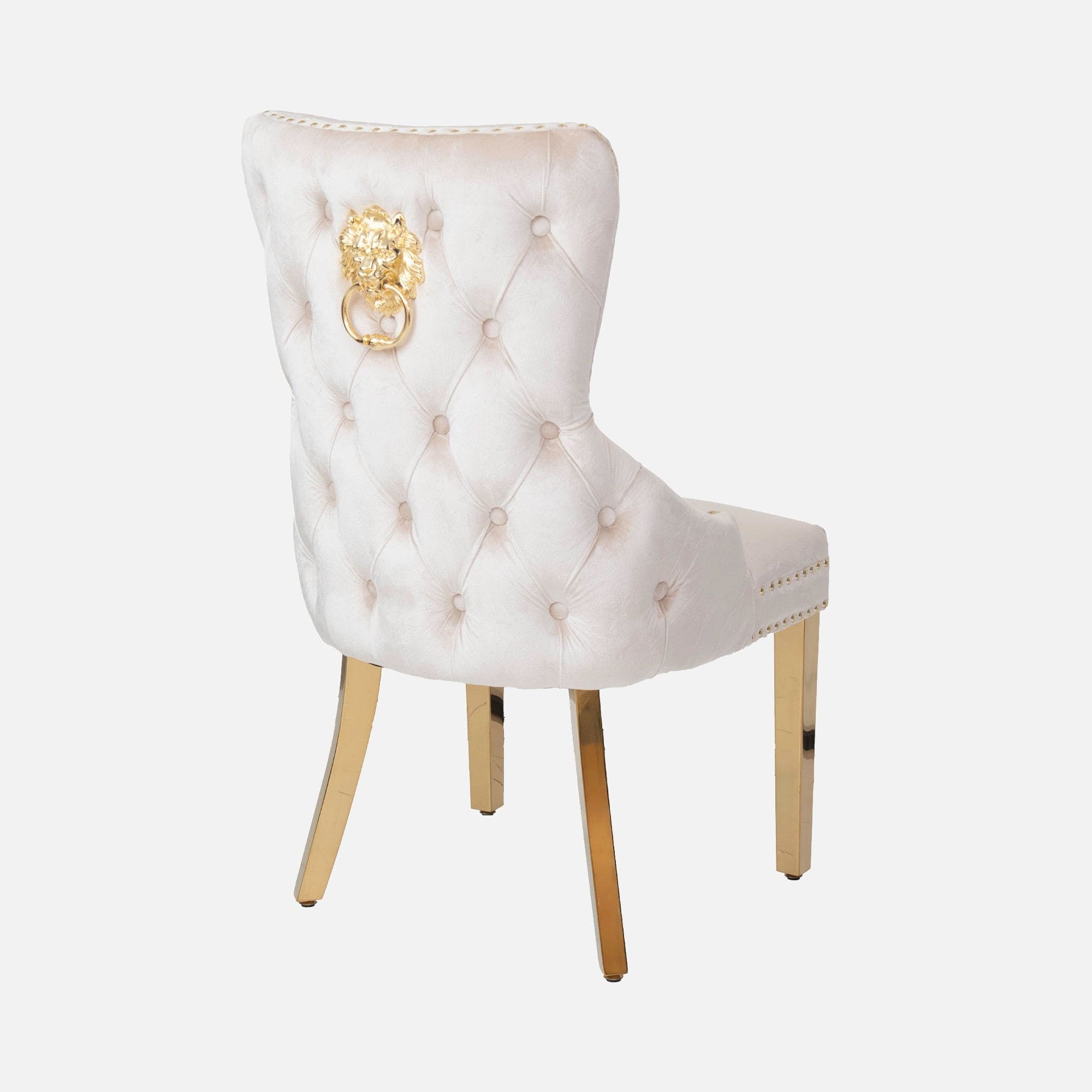 Dubai - Dining Chair With Lion Head, Velvet