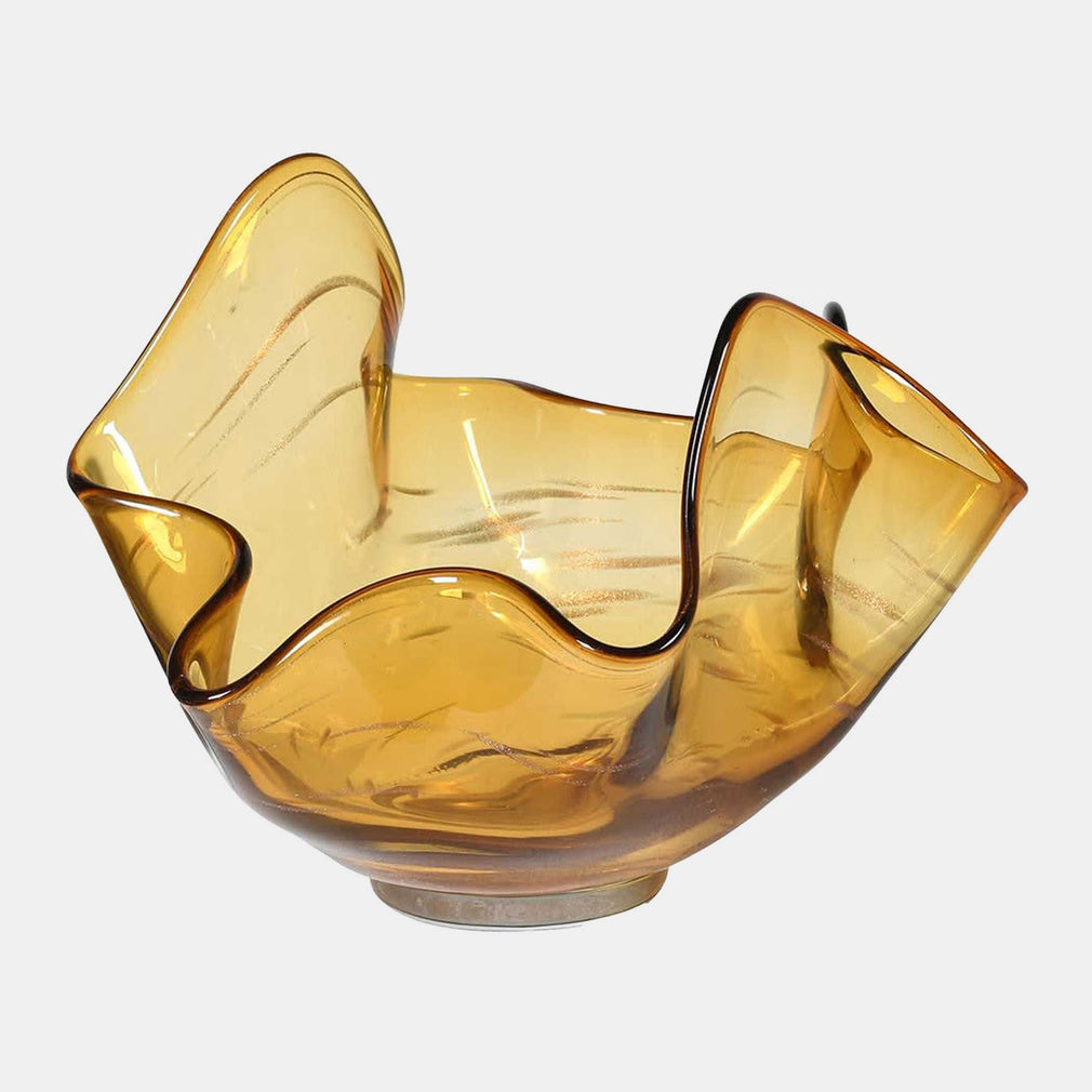 Amber Petal - Glass Bowl