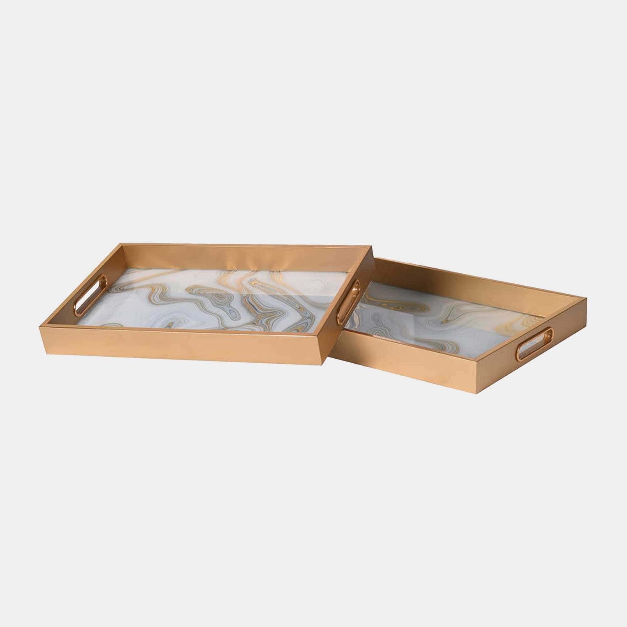 Ice Swirl - Set of Rectangular Trays