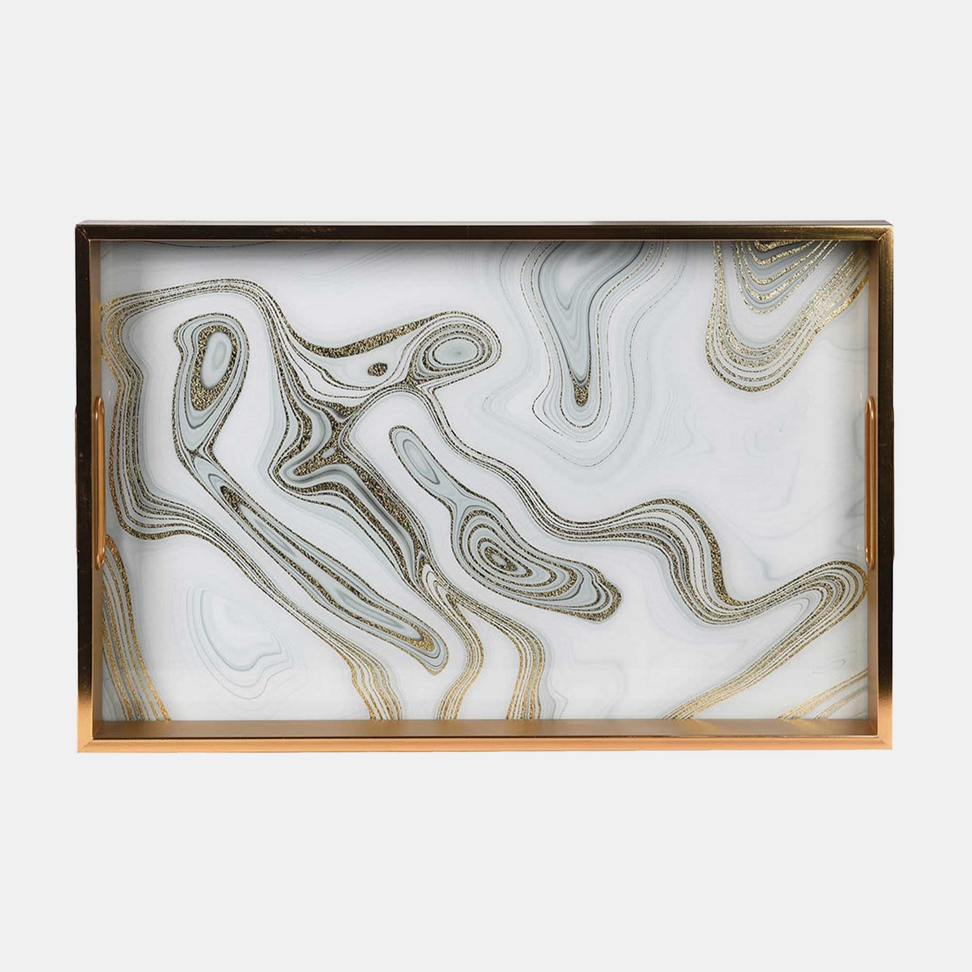 Gold Swirl - Decorative Trays, Set of 2