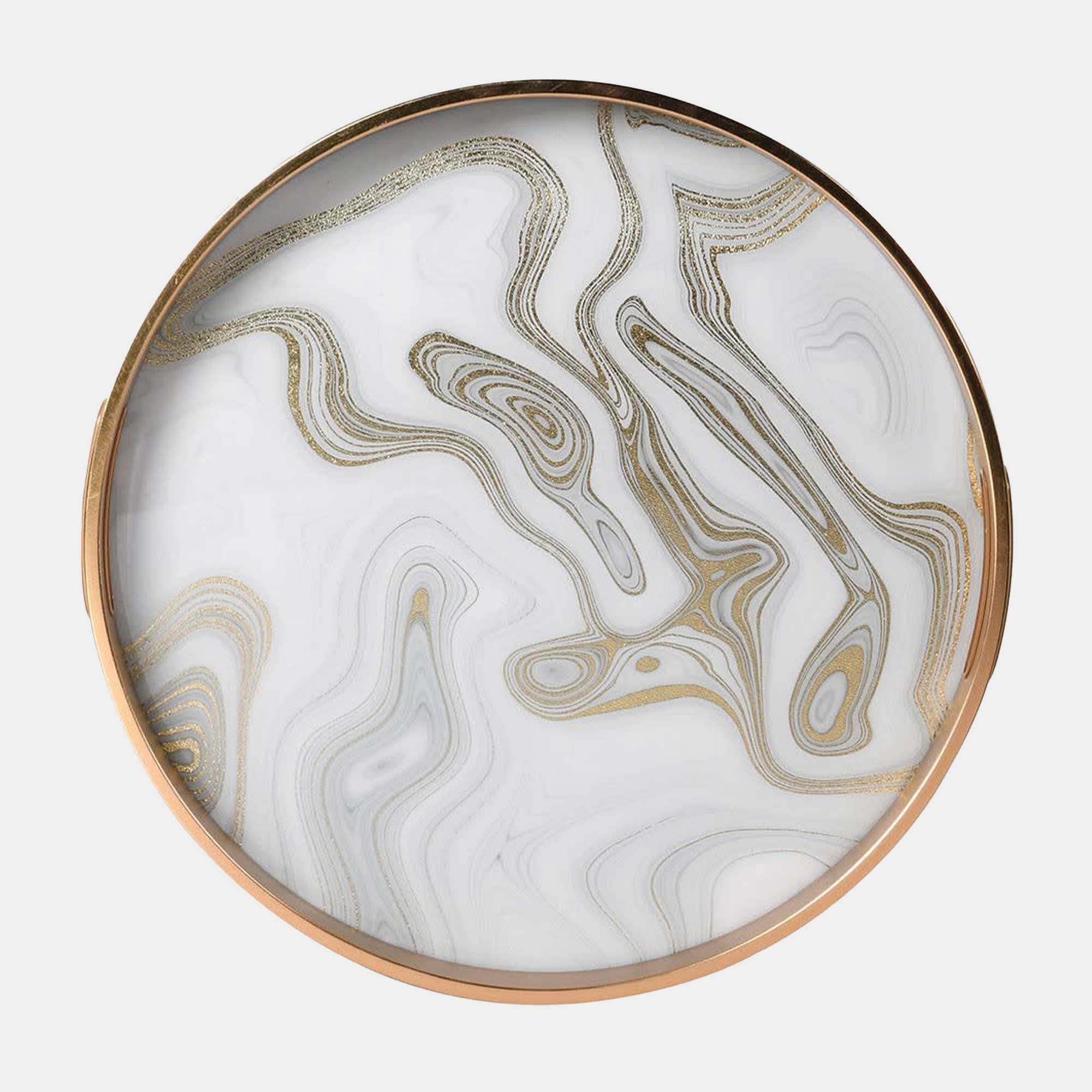 Ice Swirl - Set of Round Trays