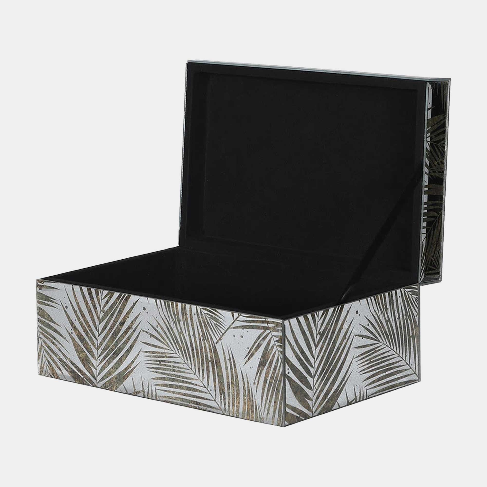 Palm Leaf Print - Jewellery Boxes Set of 2