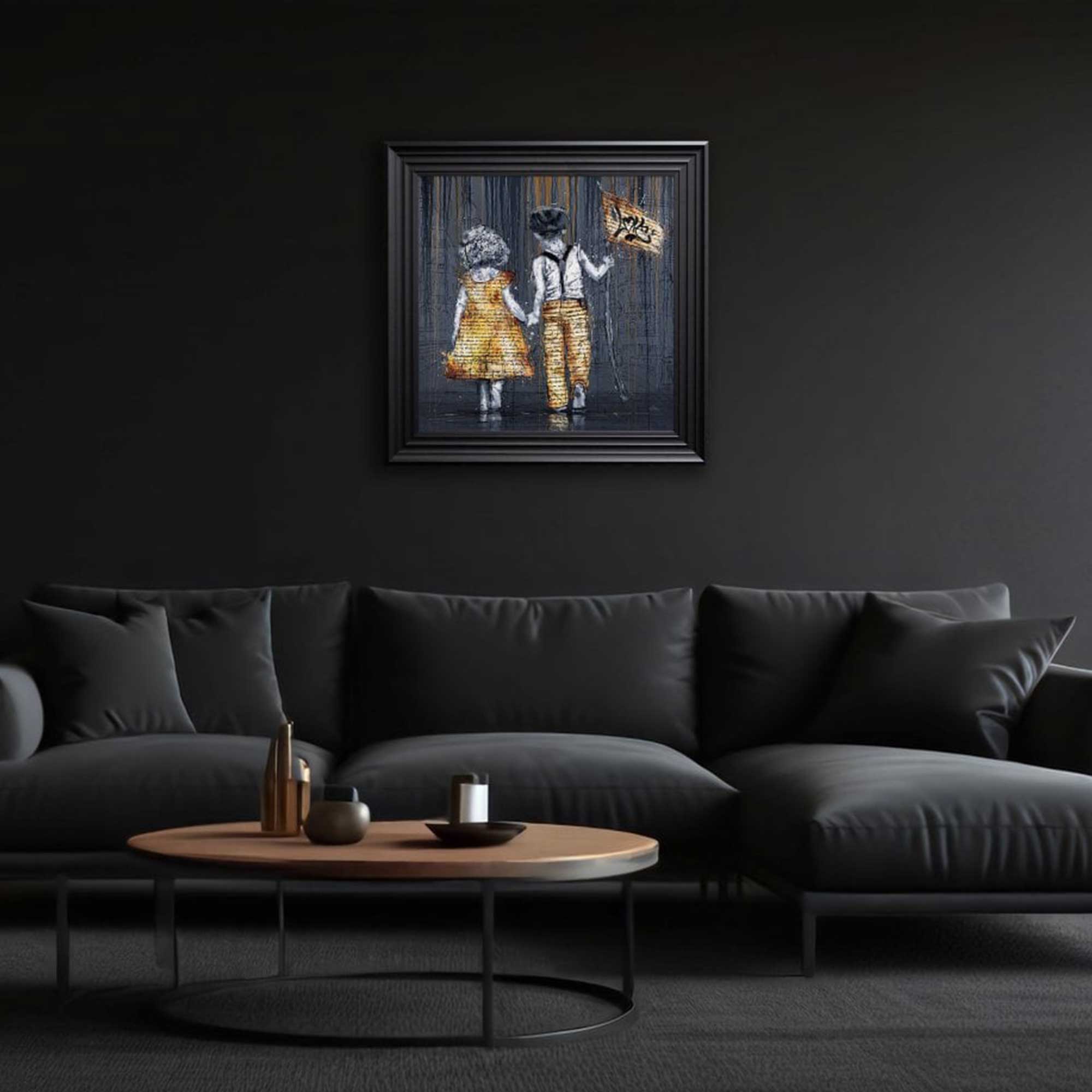 La Balade Parisienne - Framed Wall Art Print By Romaric