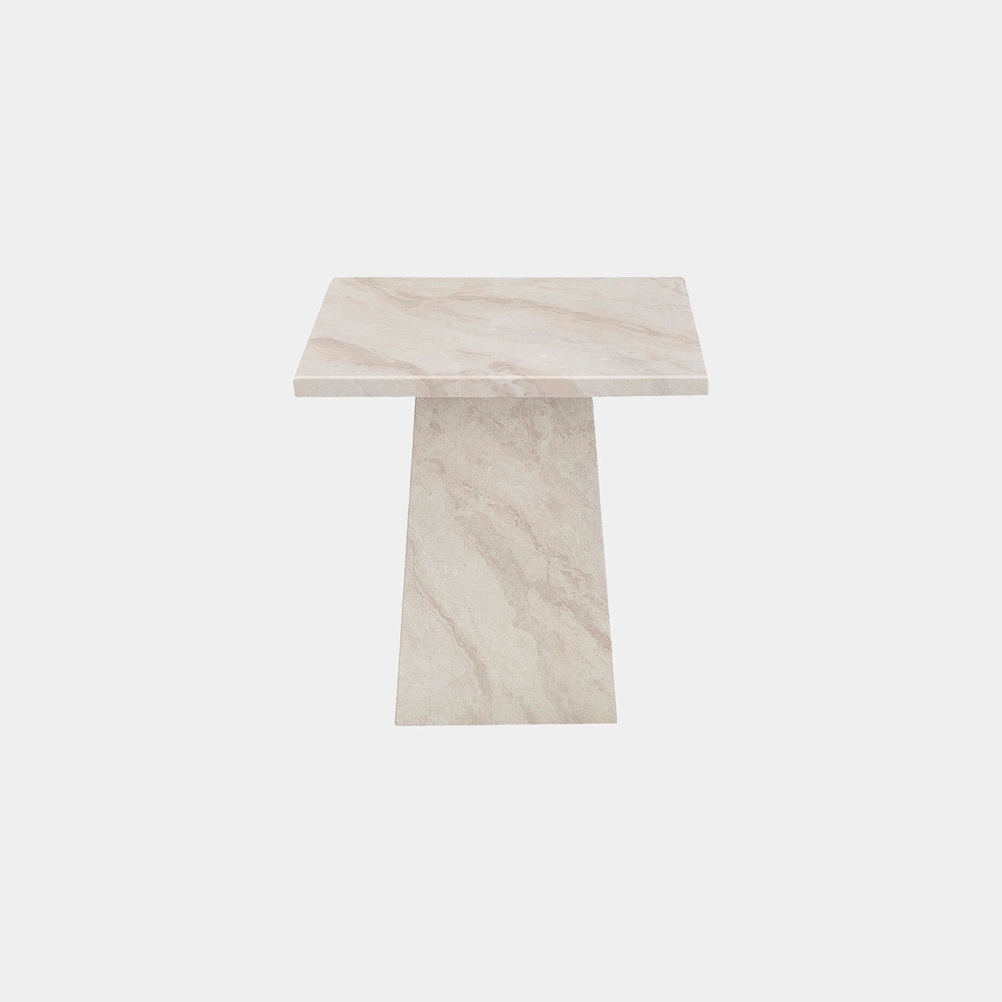 Glacier - Solid Marble Lamp Table