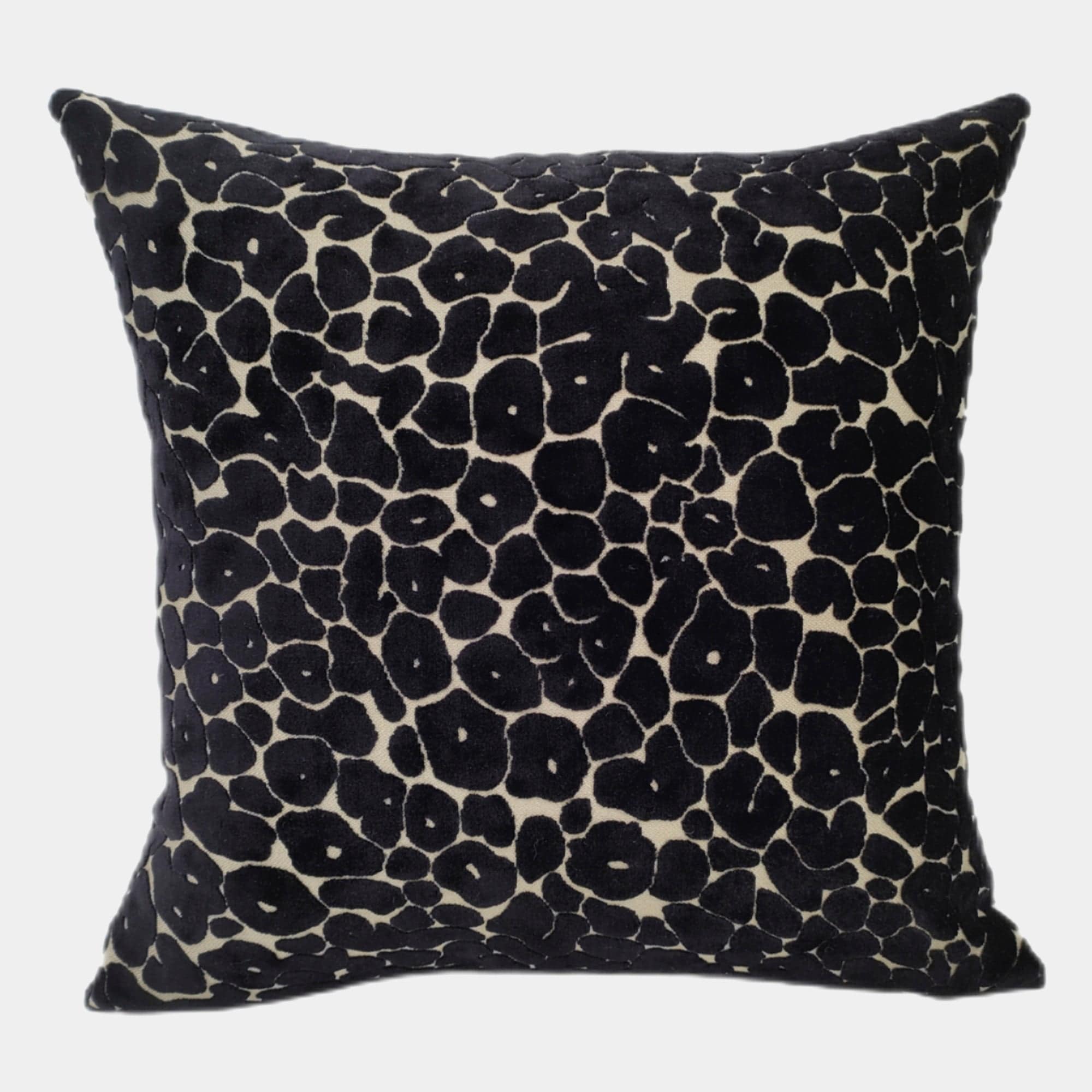 Cheetah - Black Velvet Cushion 56x56cm