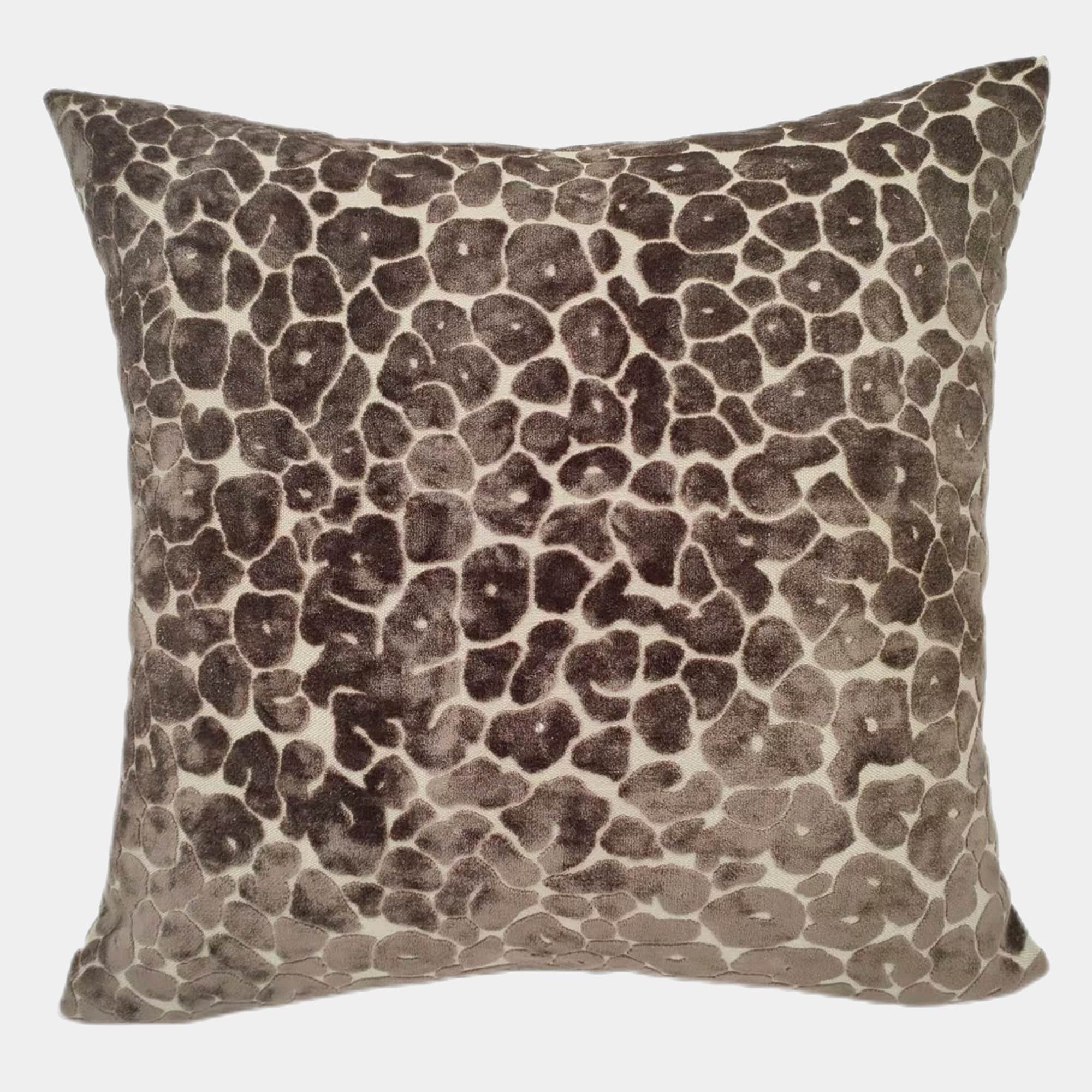 Cheetah - Chocolate Velvet Cushion 56x56cm
