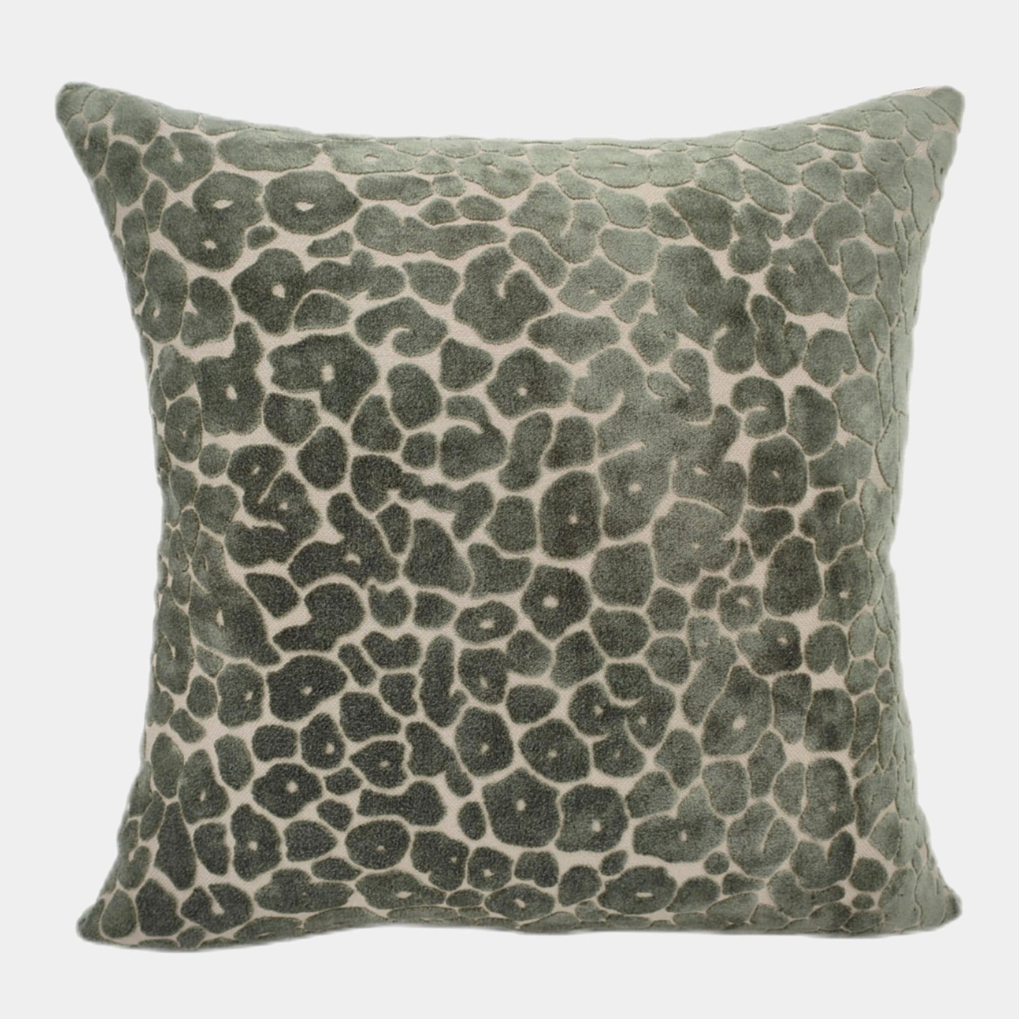 Cheetah - Sage Velvet Cushion 56x56cm