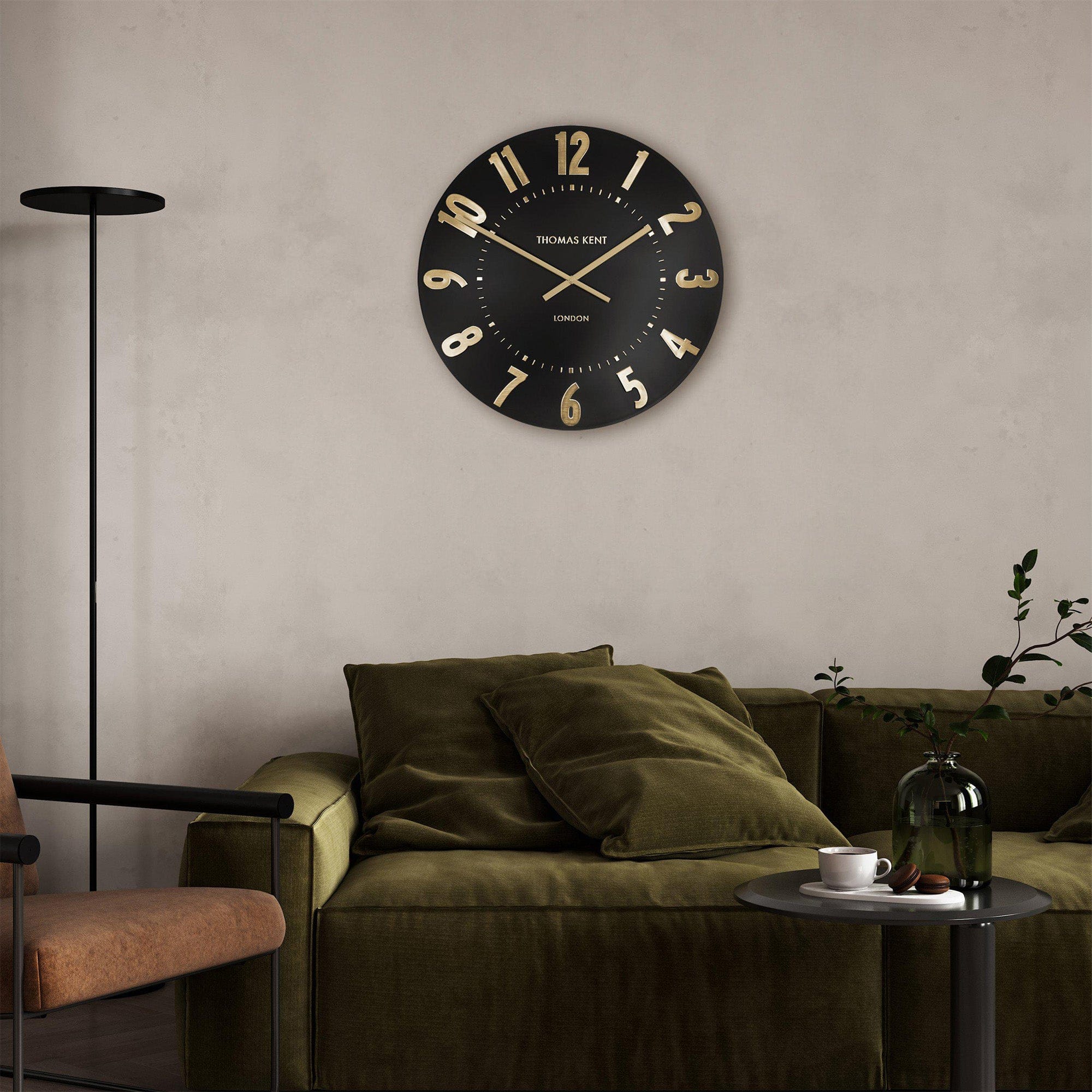 Mulberry - Wall Clock, Black & Gold