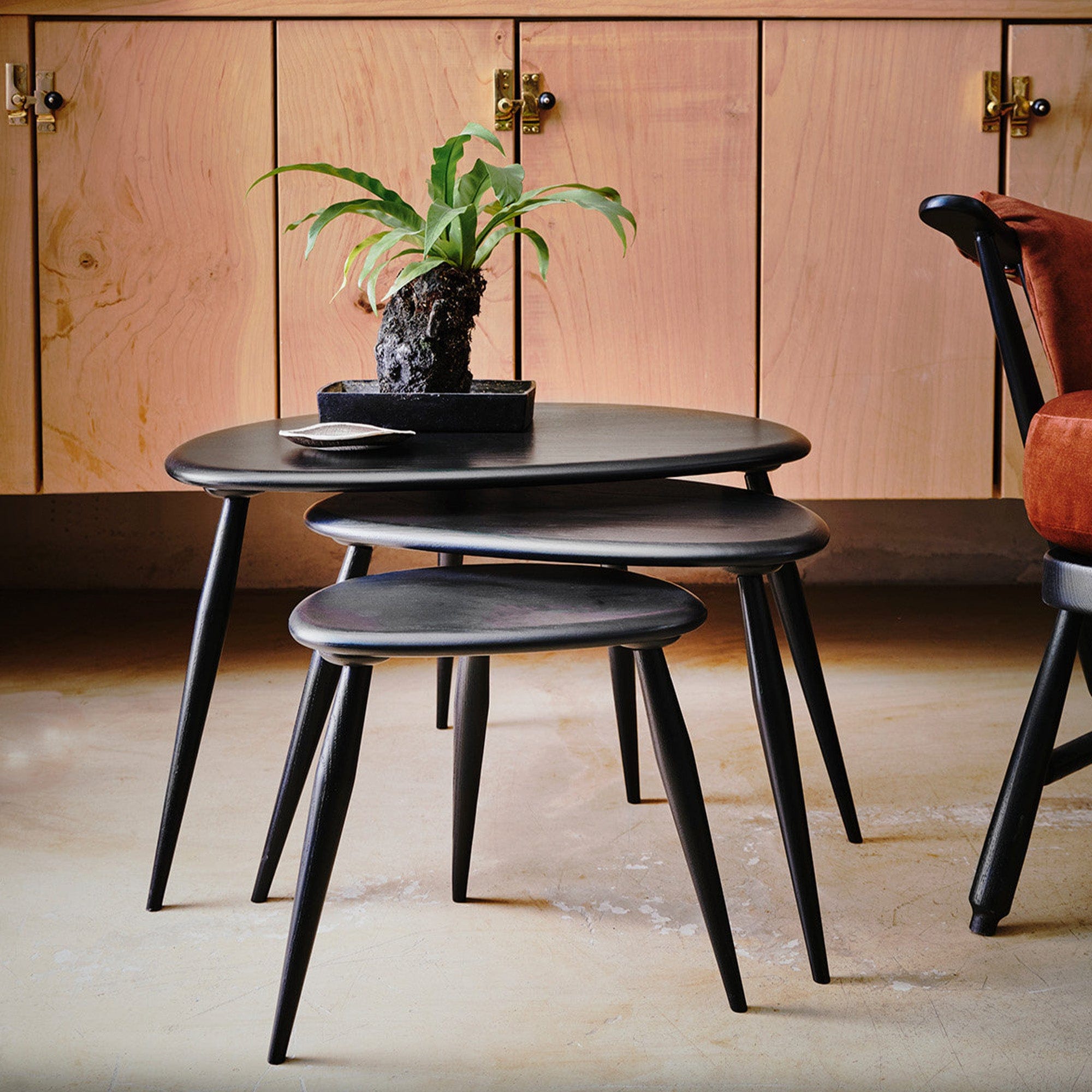 Ercol Pebble - Wooden Nest Tables