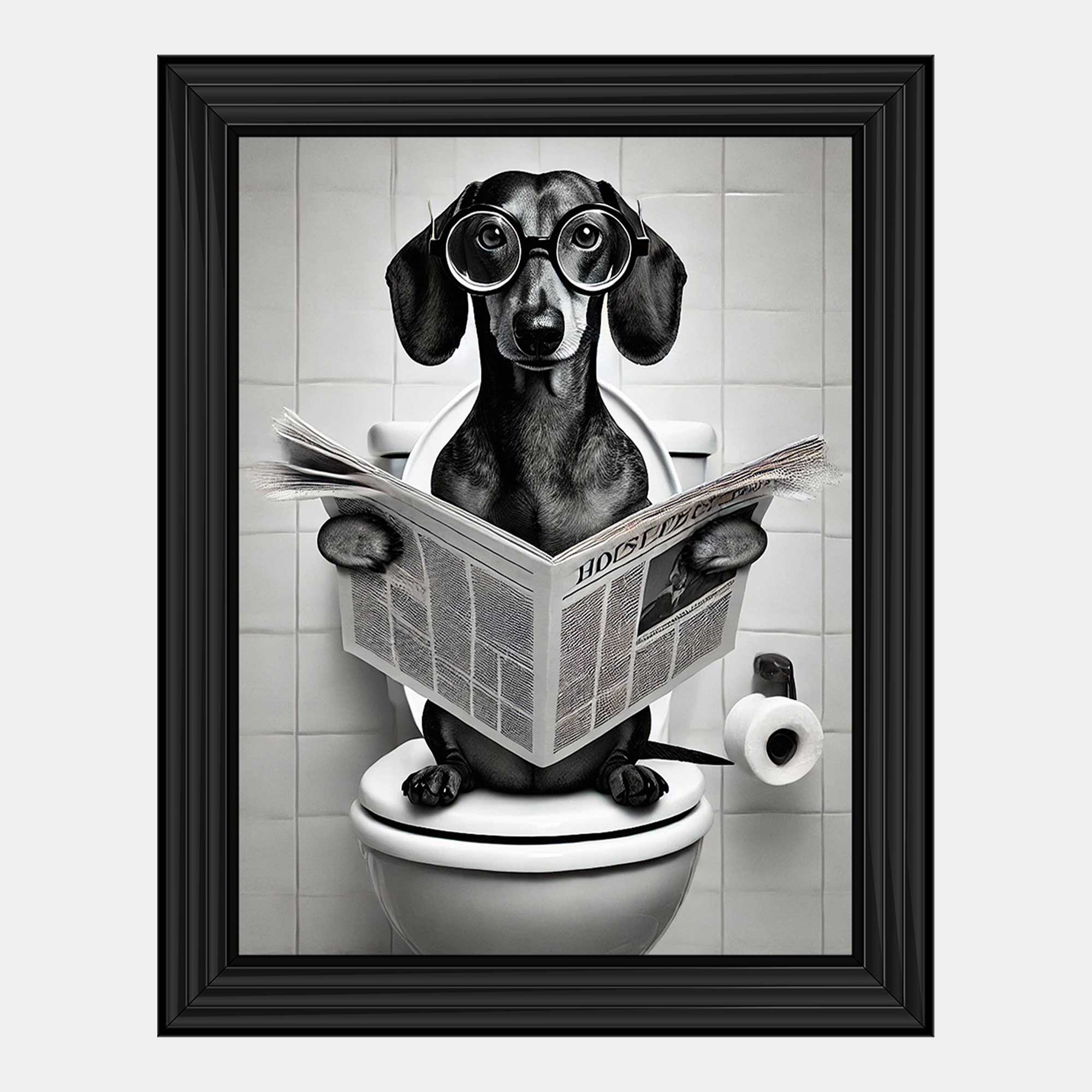 Dachs News Hound - Framed Print