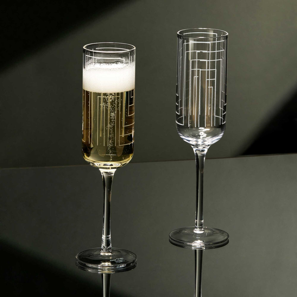 Maze - Champagne Flutes, Set of 2