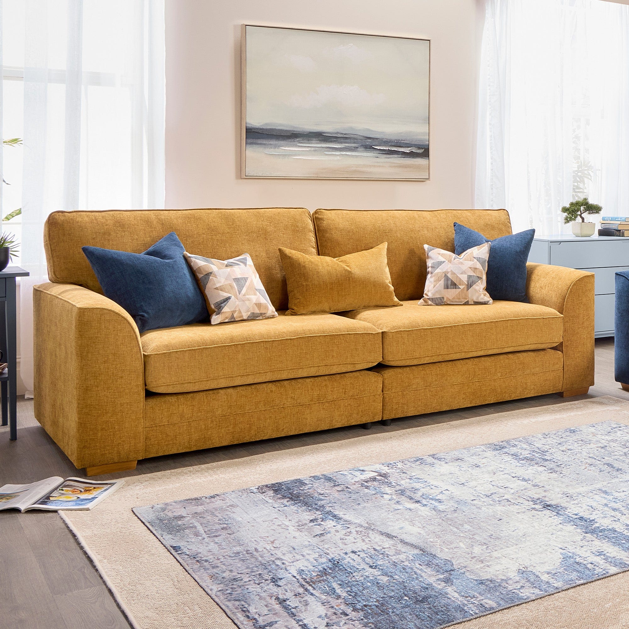 Savoy - 4 Seat Sofa, Fabric