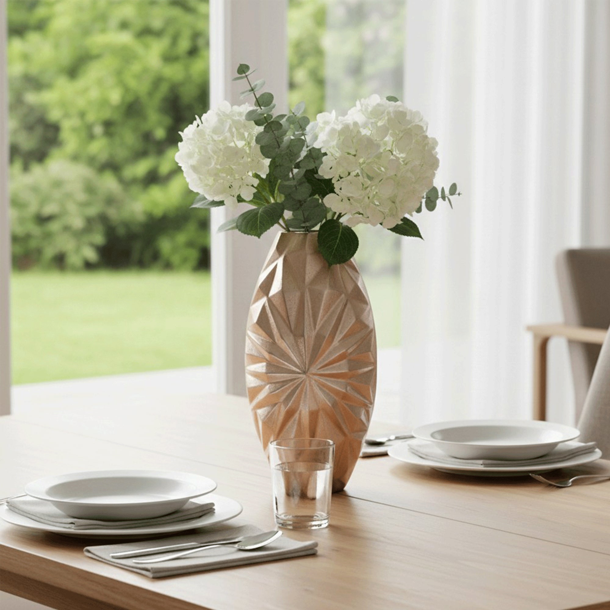 Hatton Cast Aluminium Vase 40cm (BO)