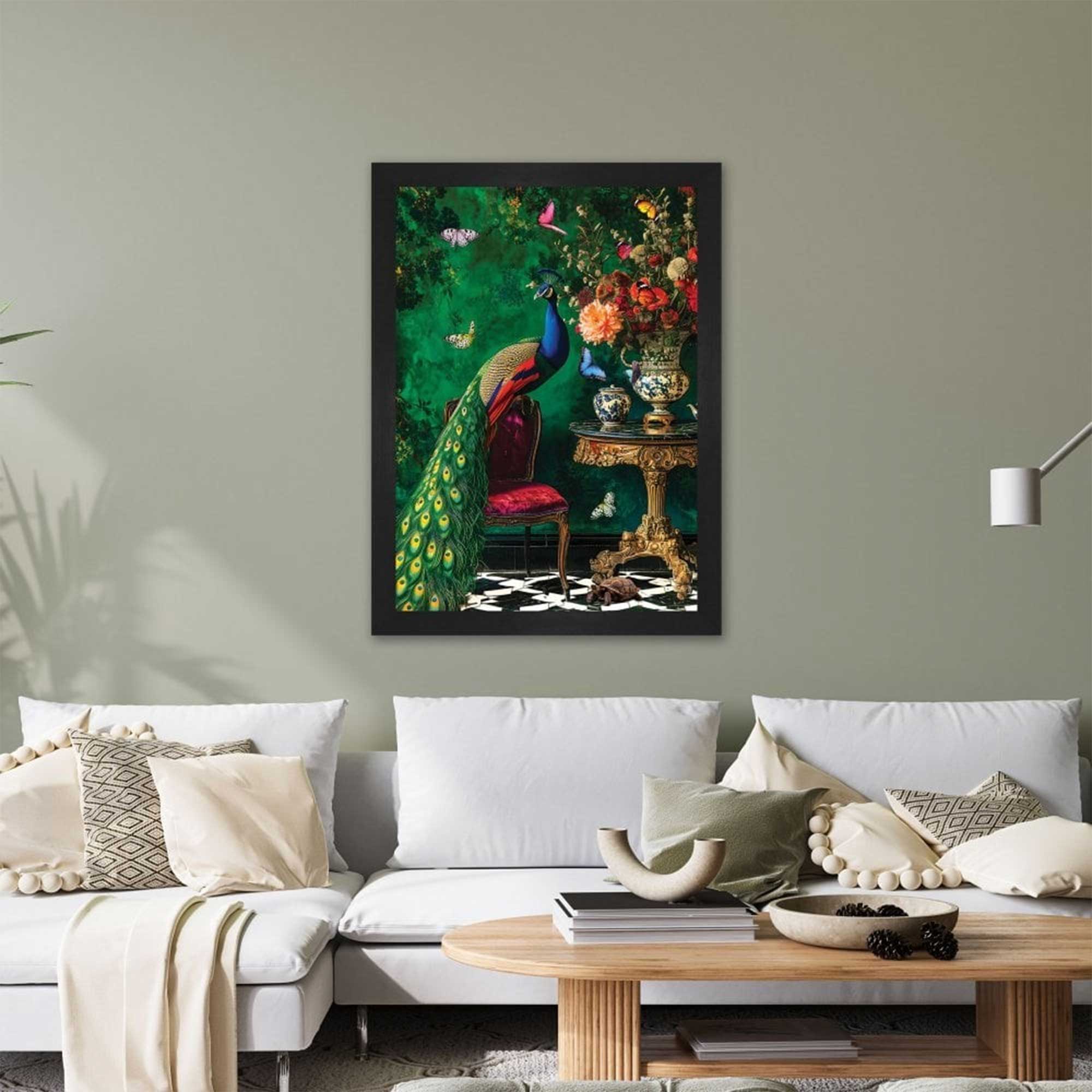 Stately Peacock - Framed Print