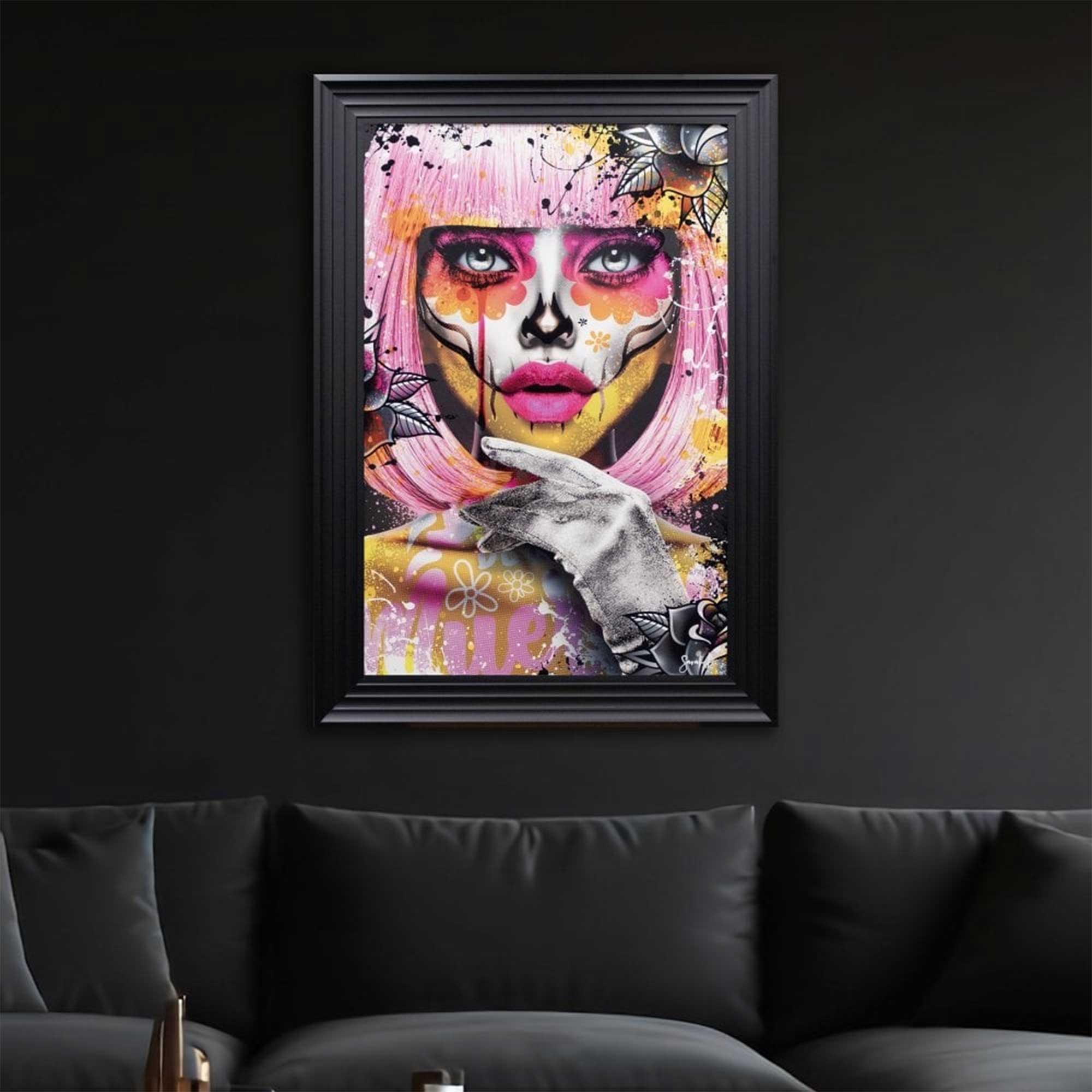 Orea Pink - Framed Wall Art Print By Sara B