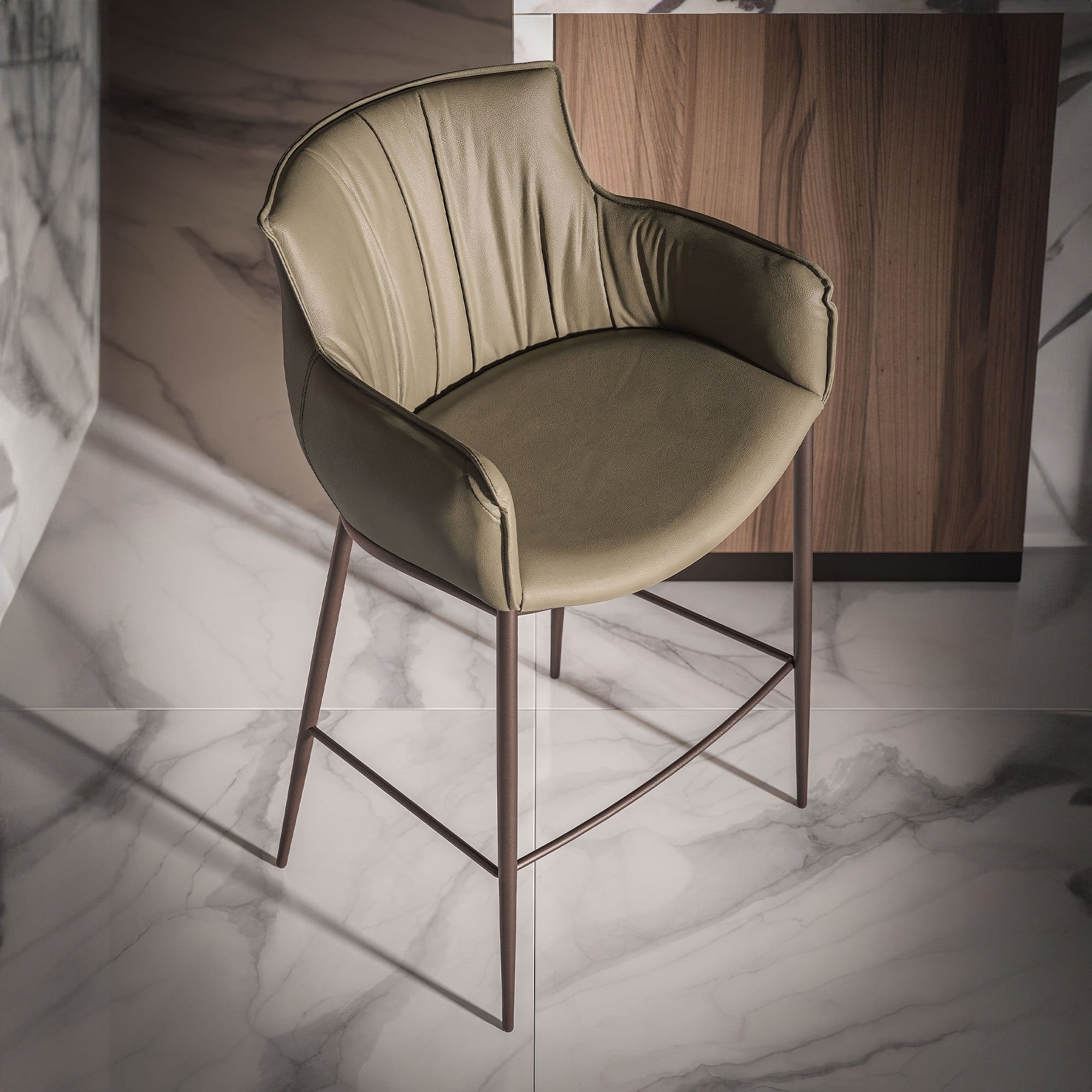 Cattelan Italia Rhonda - Bar Stool, Leather