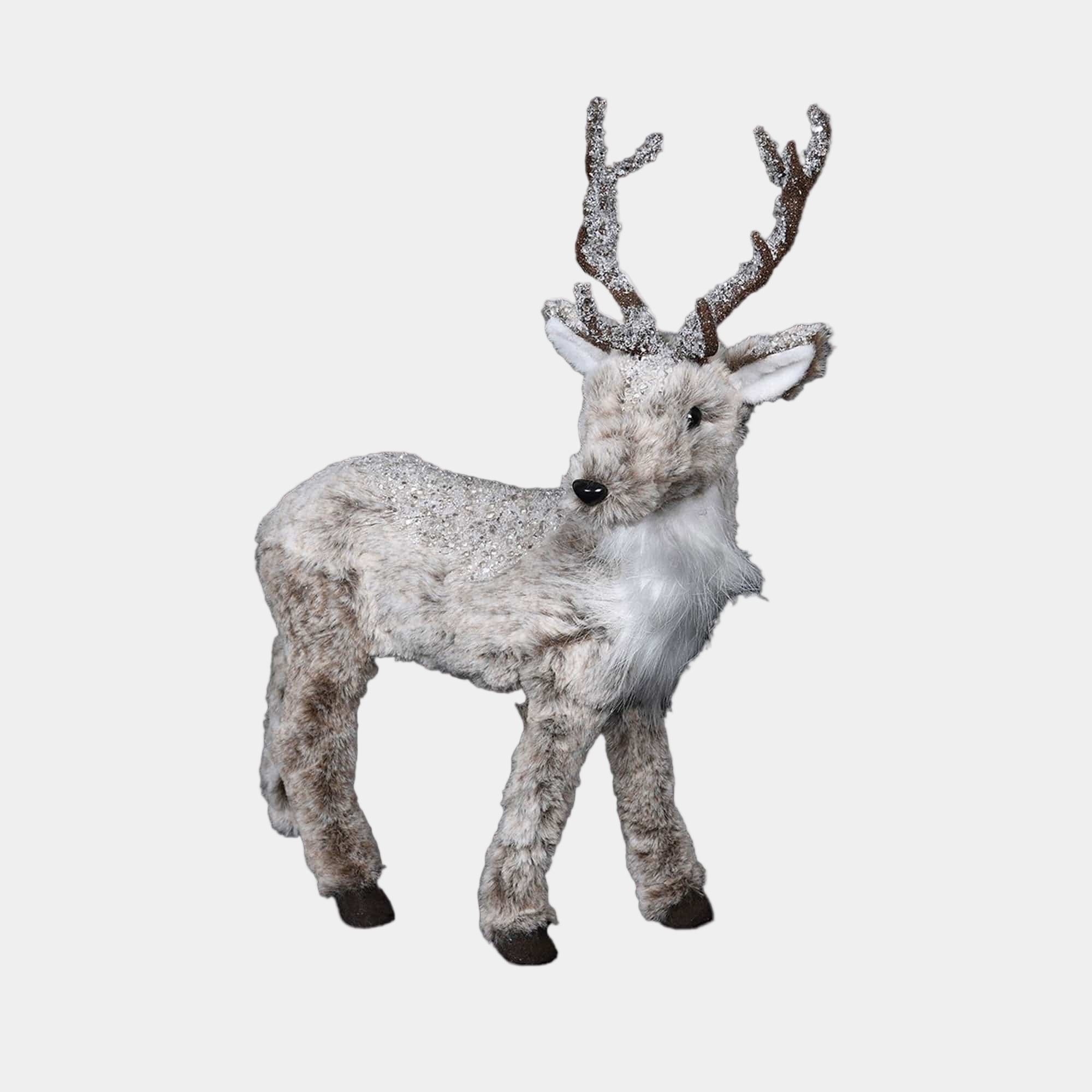 Reindeer Ornament - Faux Fur, Small