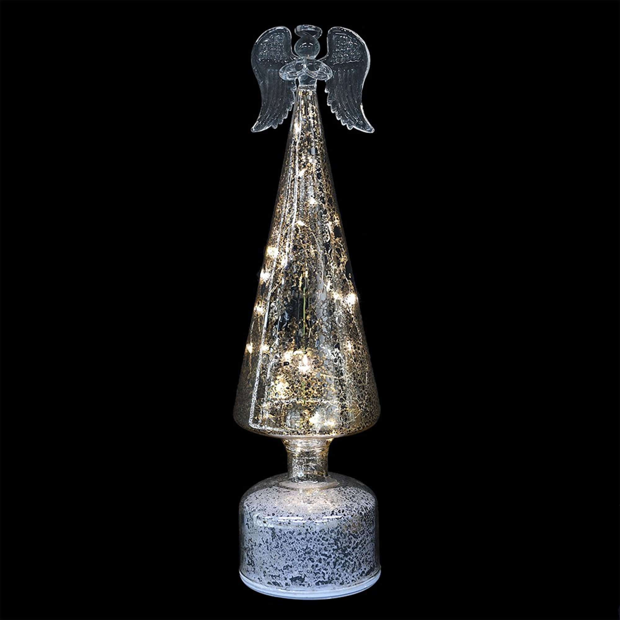 Christmas Ornament - Rotating Silver Angel