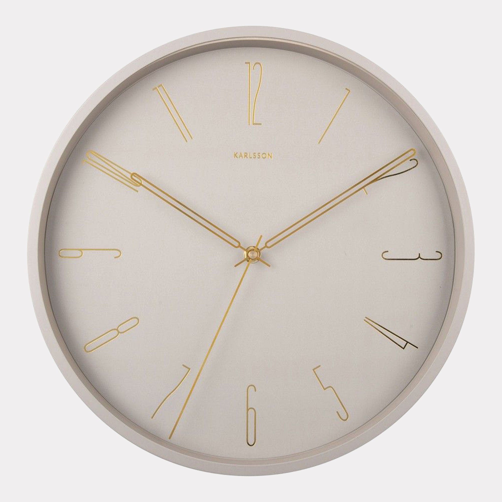 Belle - Grey Wall Clock