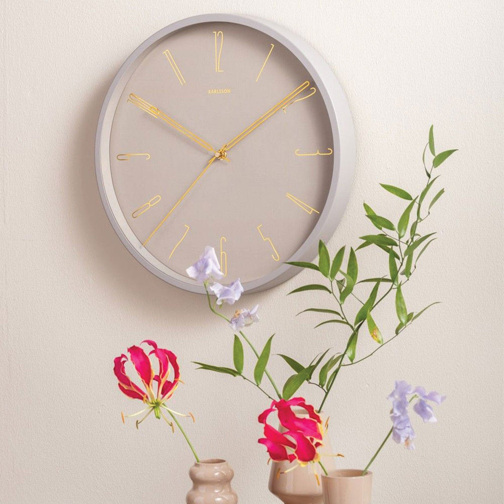 Belle - Grey Wall Clock