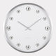 Pearl Dot - Silver Wall Clock