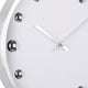 Pearl Dot - Silver Wall Clock