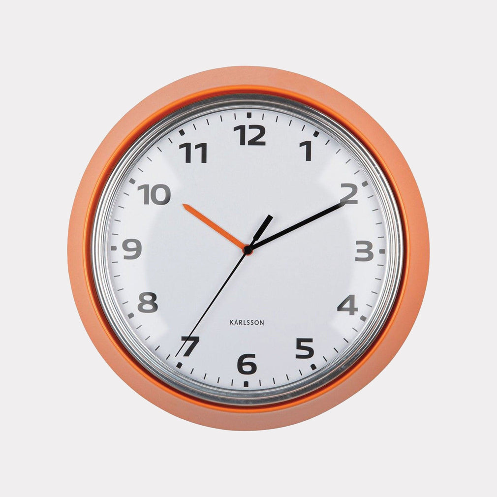 Modern Retro - Orange Wall Clock
