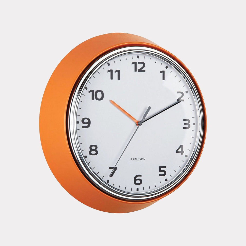 Modern Retro - Orange Wall Clock