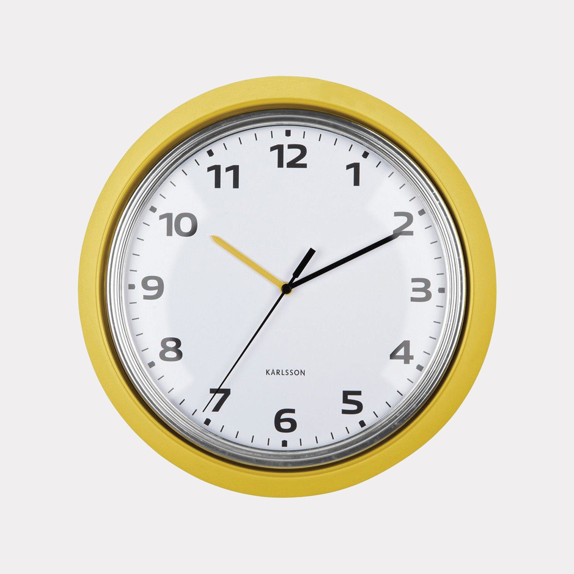 Modern Retro - Yellow Wall Clock