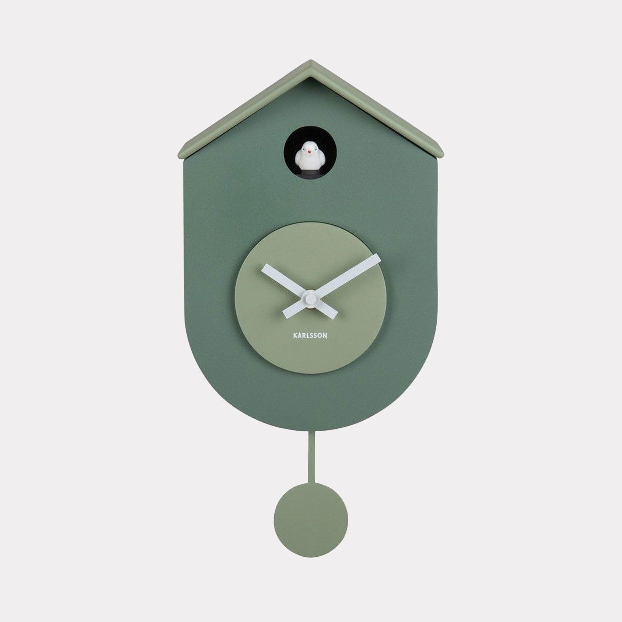 Grato Cuckoo - Green Wall Clock
