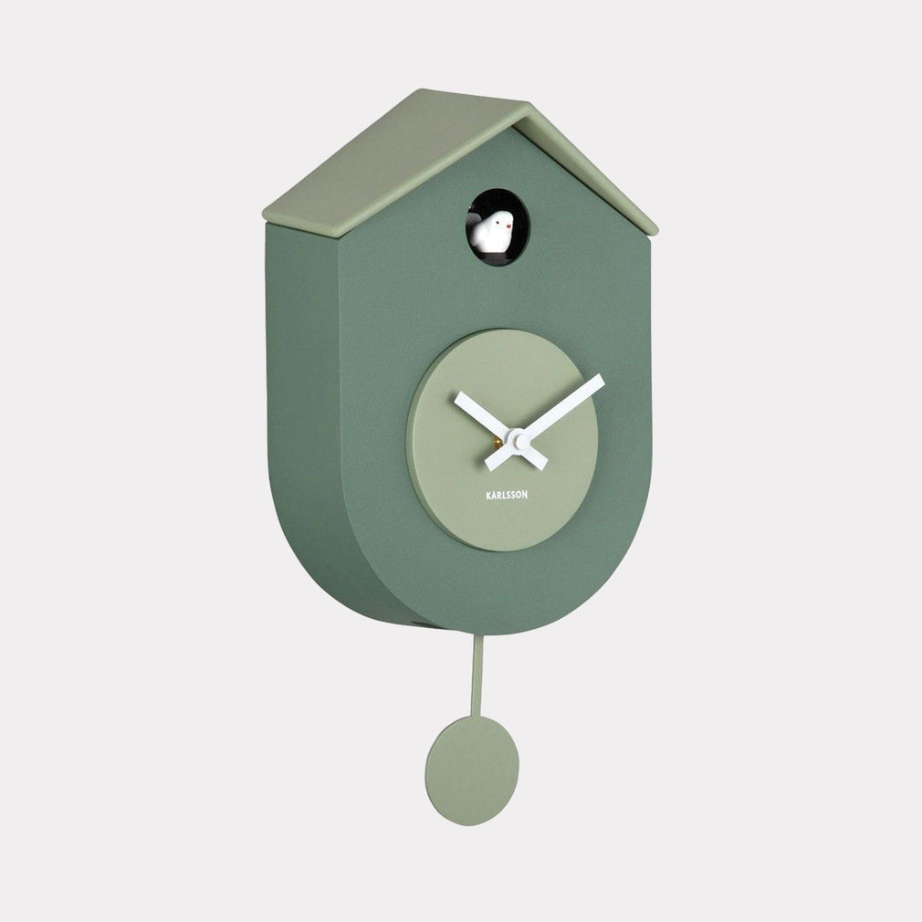 Grato Cuckoo - Green Wall Clock