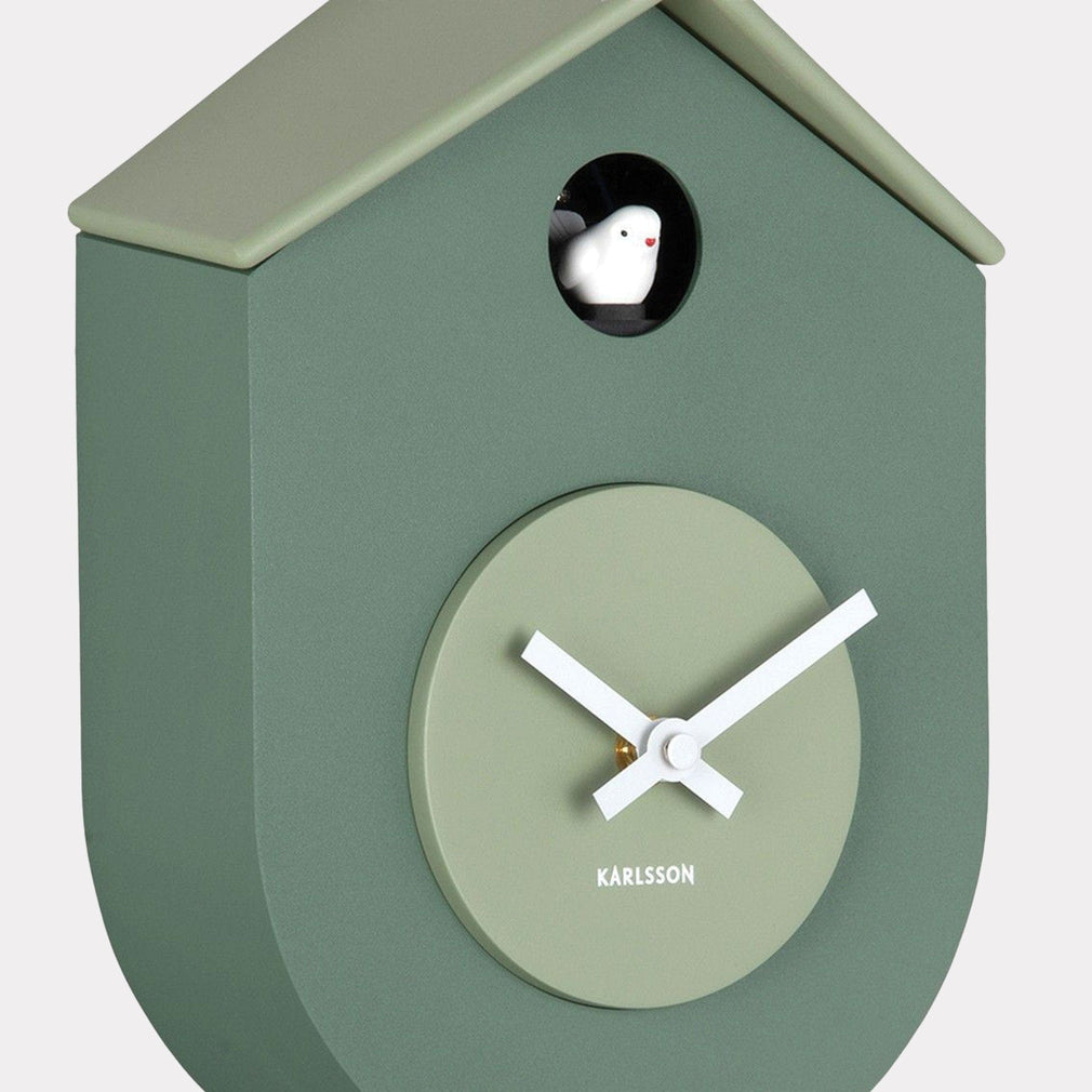 Grato Cuckoo - Green Wall Clock