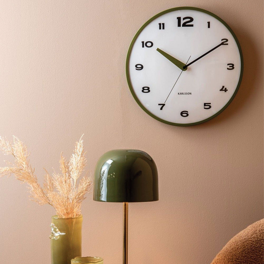 Brisk Dome - Green Wall Clock
