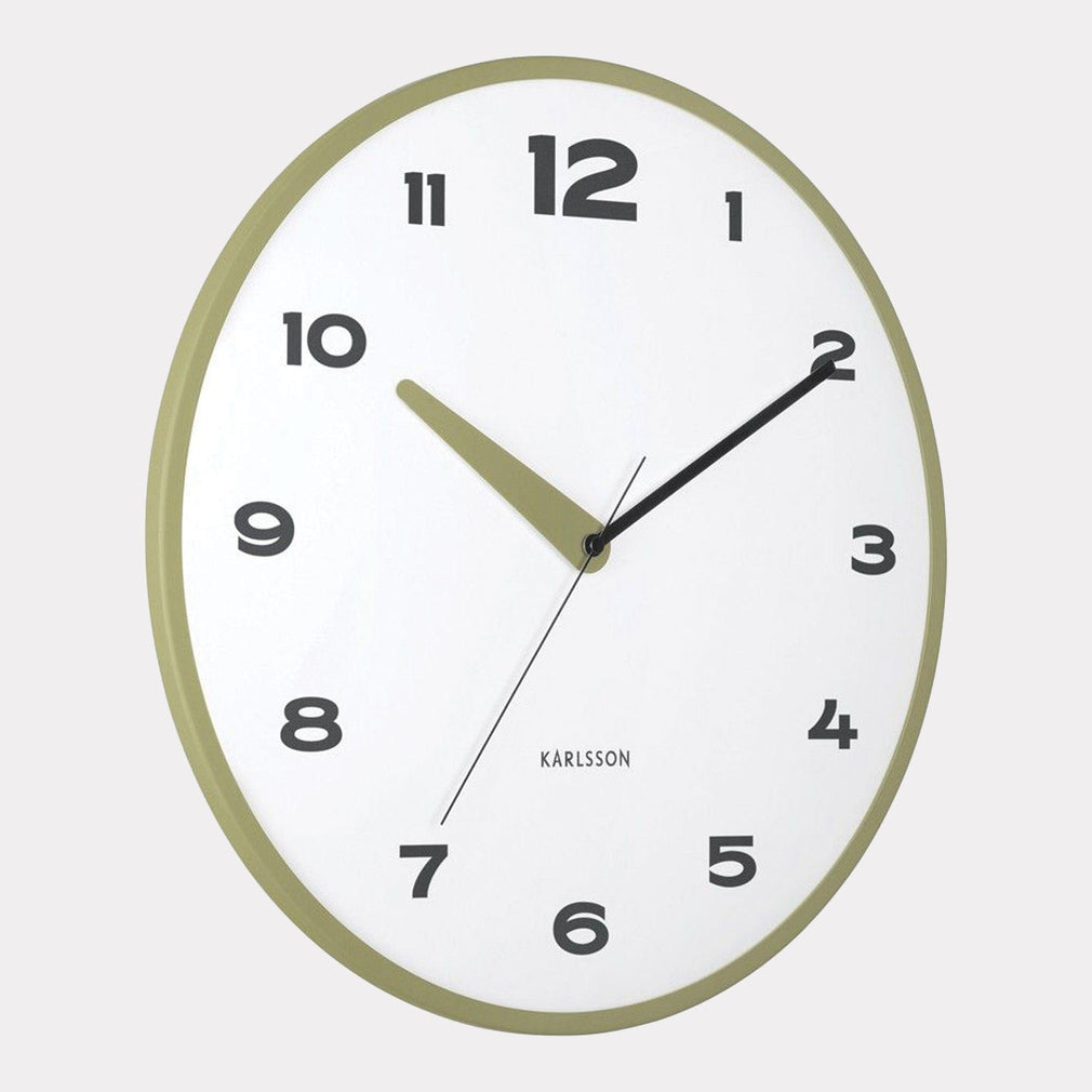 Brisk Dome - Green Wall Clock