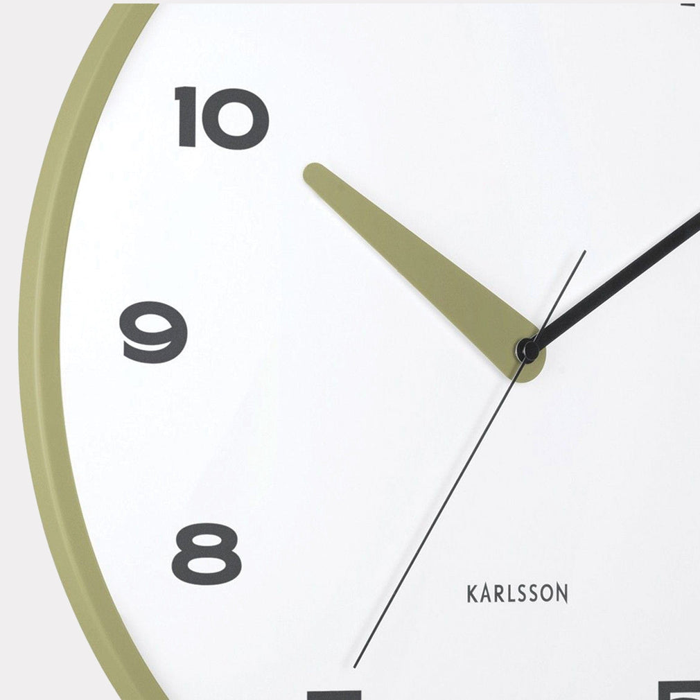 Brisk Dome - Green Wall Clock