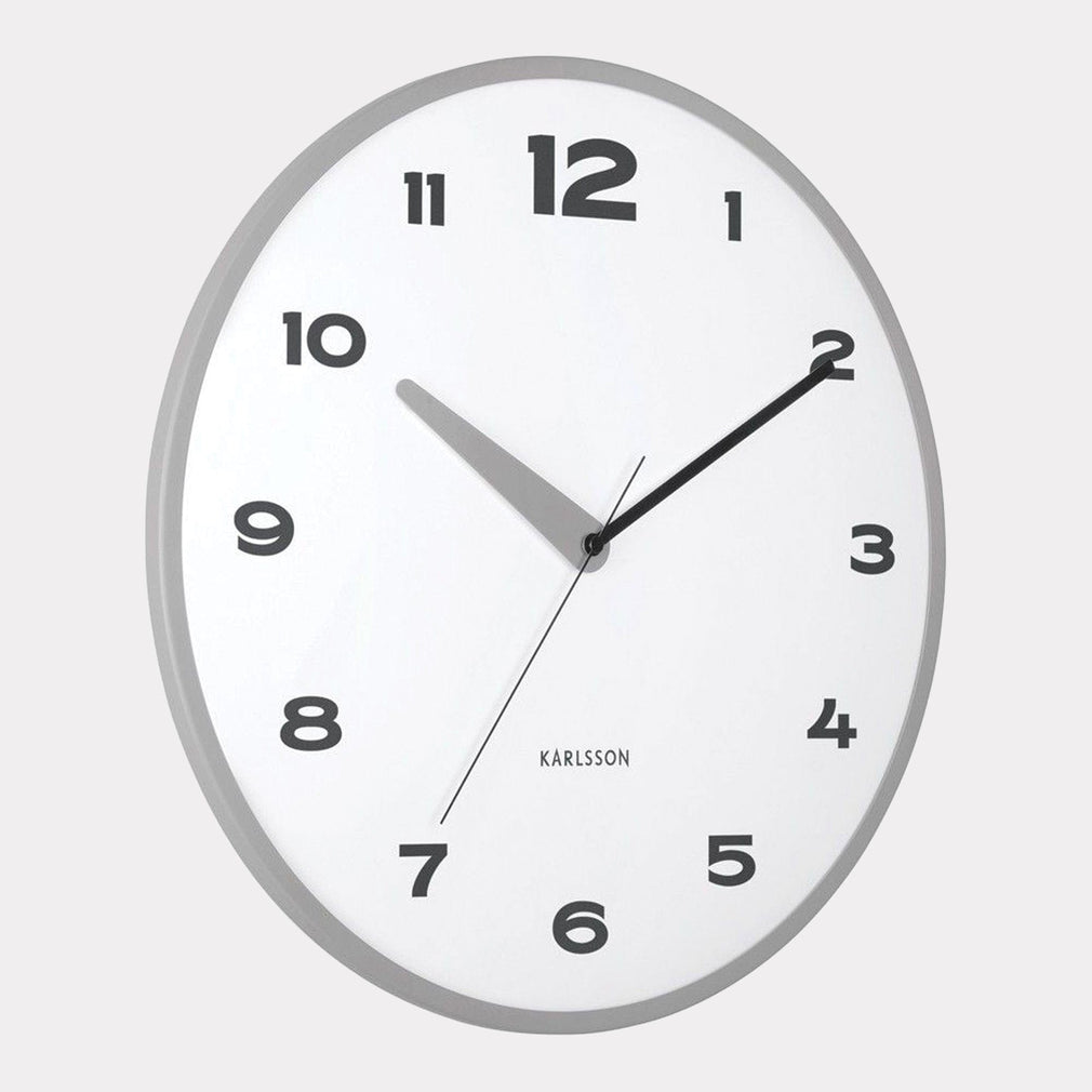 Brisk Dome - Grey Wall Clock
