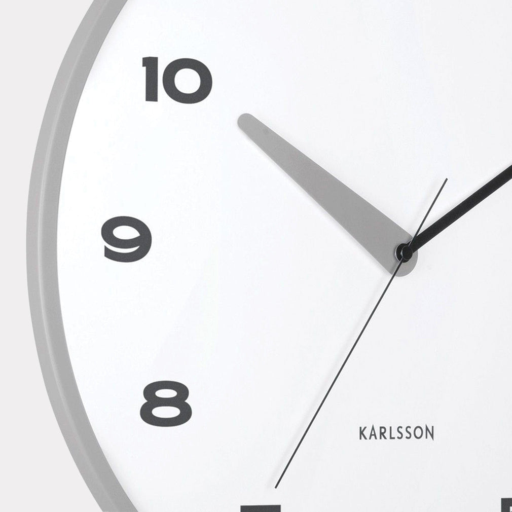 Brisk Dome - Grey Wall Clock