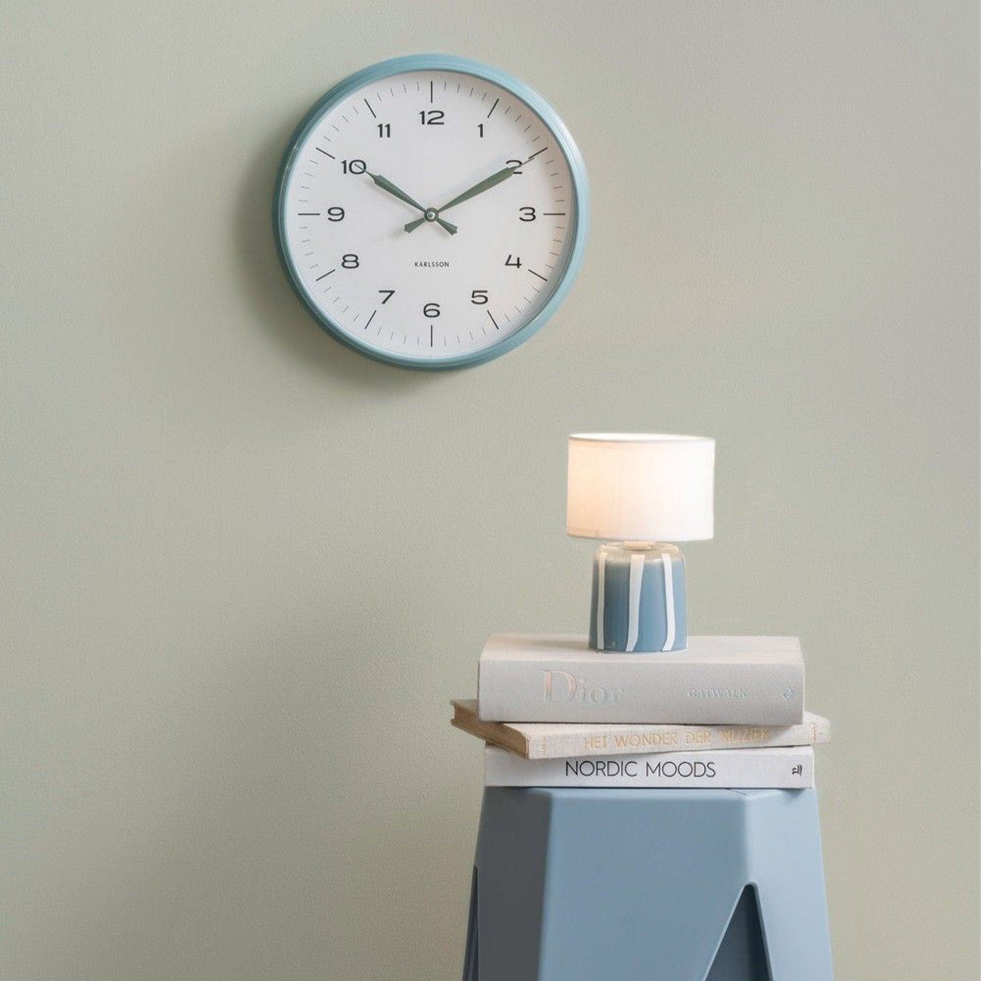 Modern Factory - Blue Wall Clock