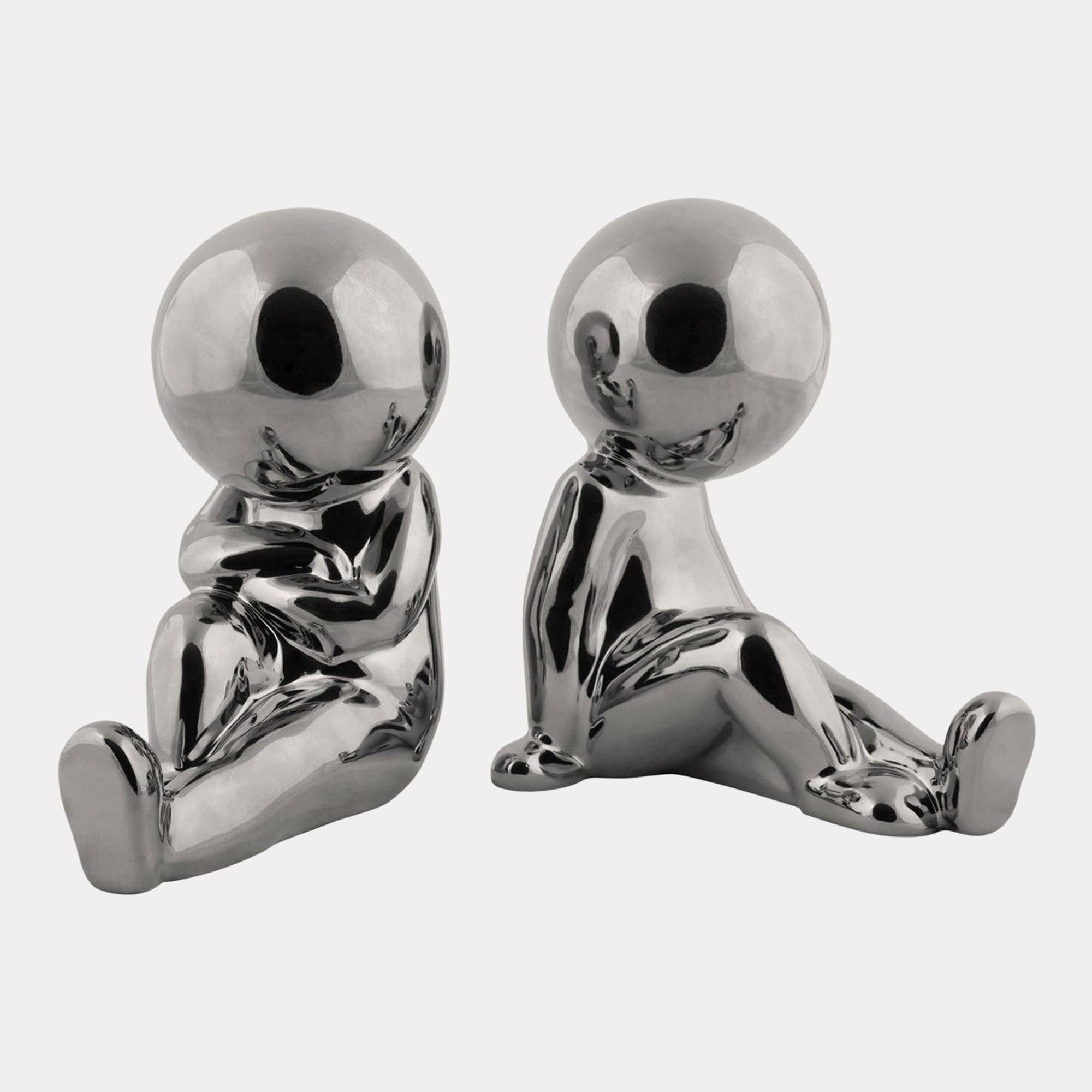 Joey Bookend - Set of 2 Chrome