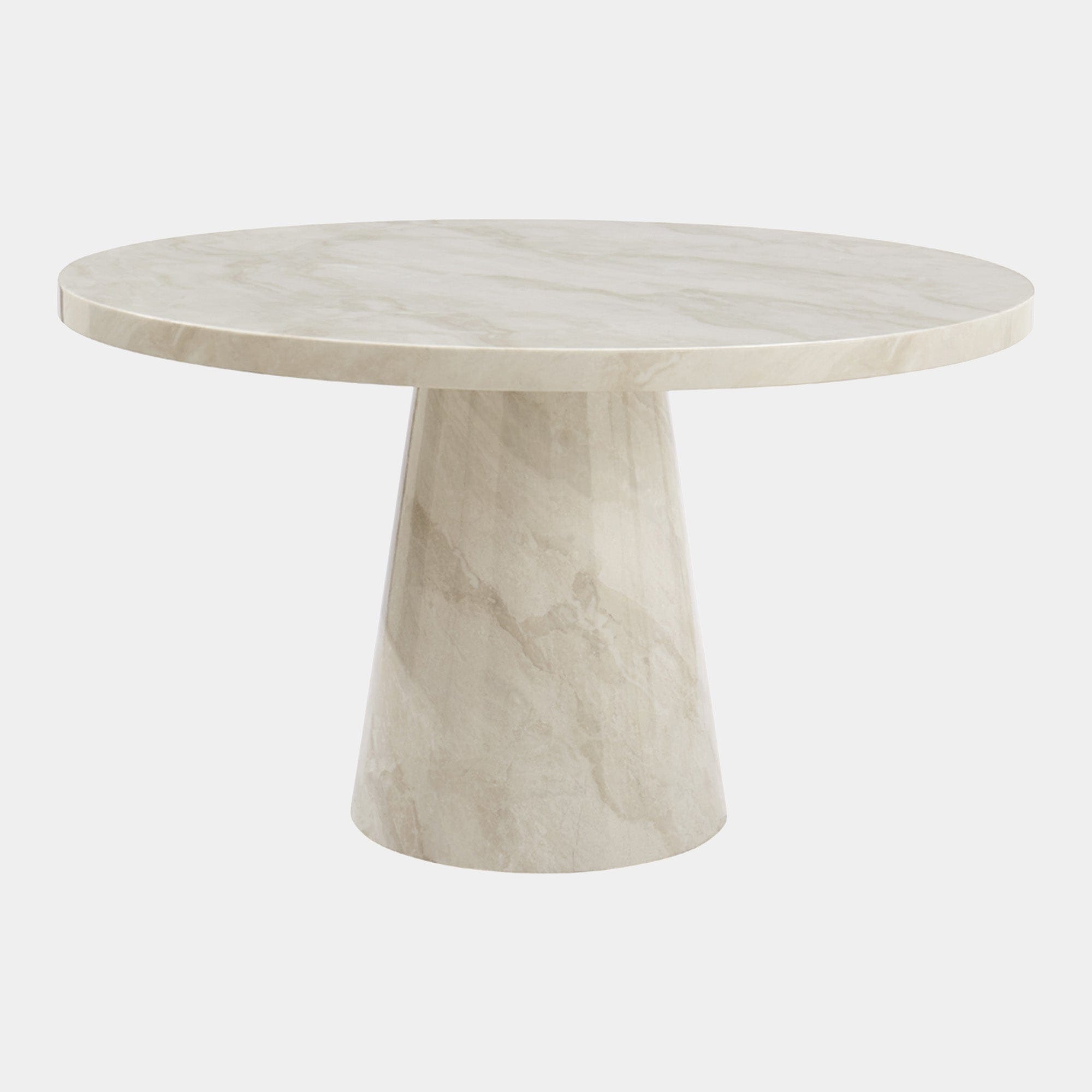 Glacier - 130cm Round Dining Table & 4 Glacier Chairs, Mocha