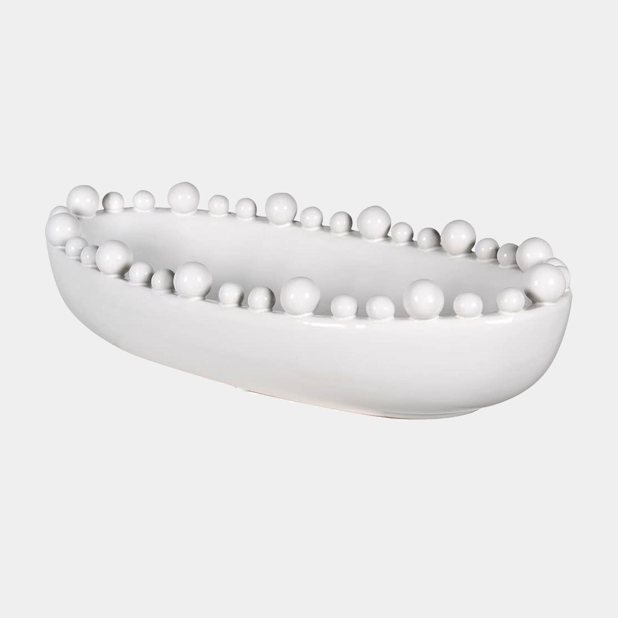 Bobble - White Edged Oval Bowl