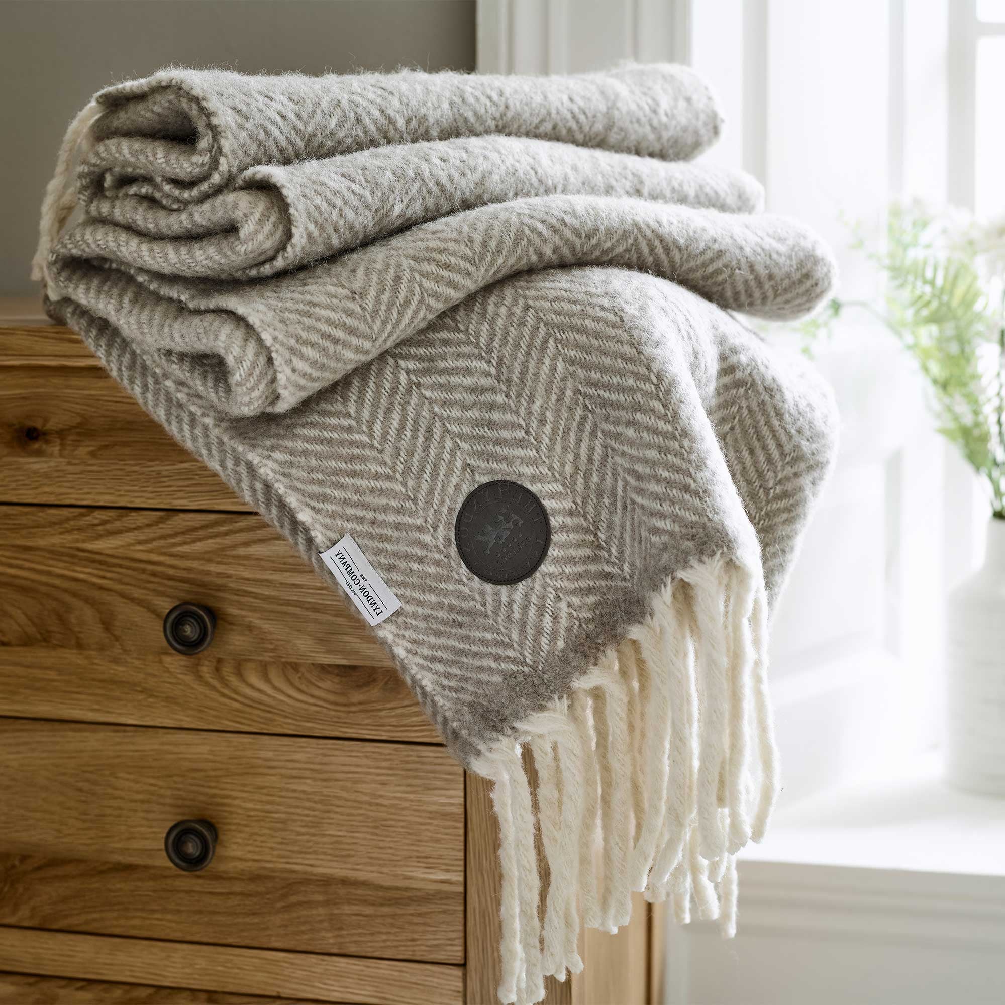 Moorland Neutral - Wool Throw 130x170cm