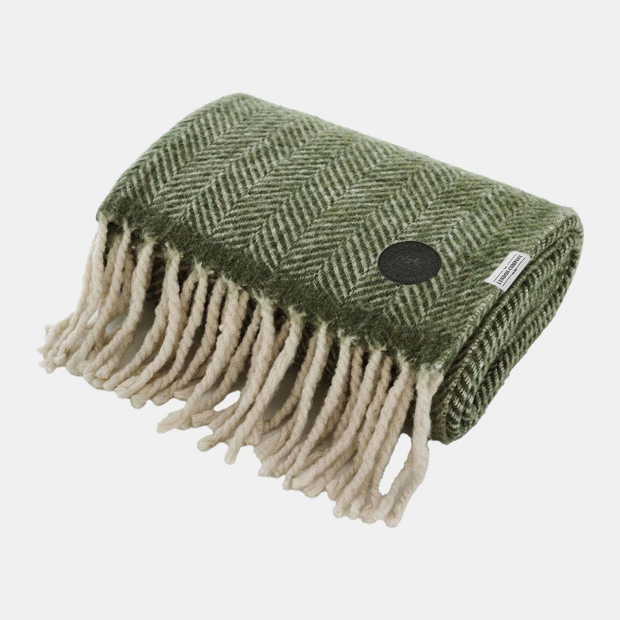 Moorland Wool Throw Green 130x170cm