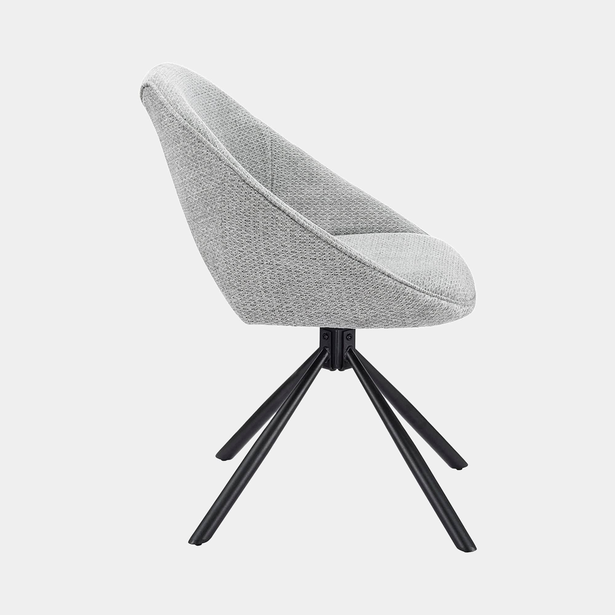 Argento - Dining Chair In Grey Fabric