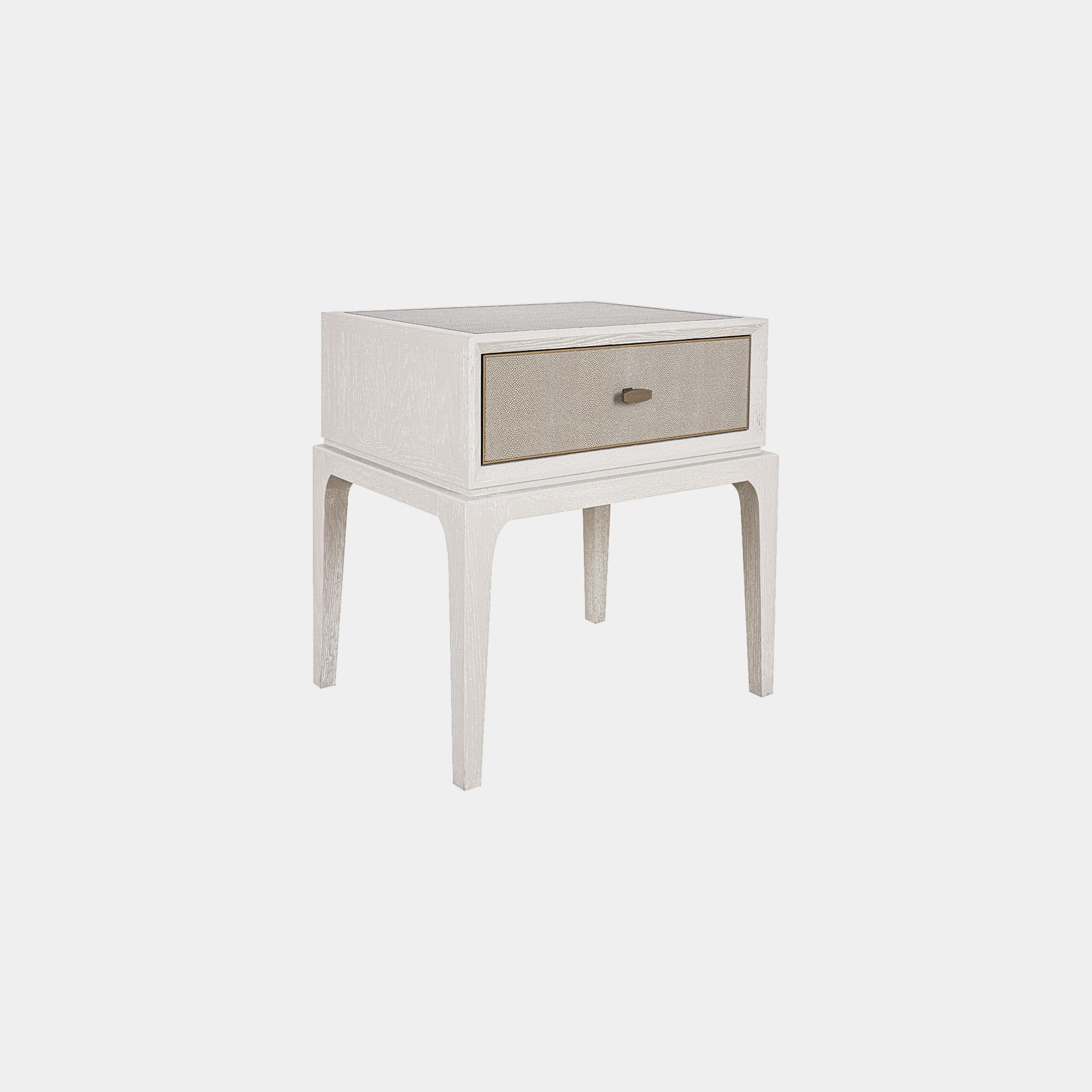 Melody - 1 Drawer Night Stand In Ivory & Grey