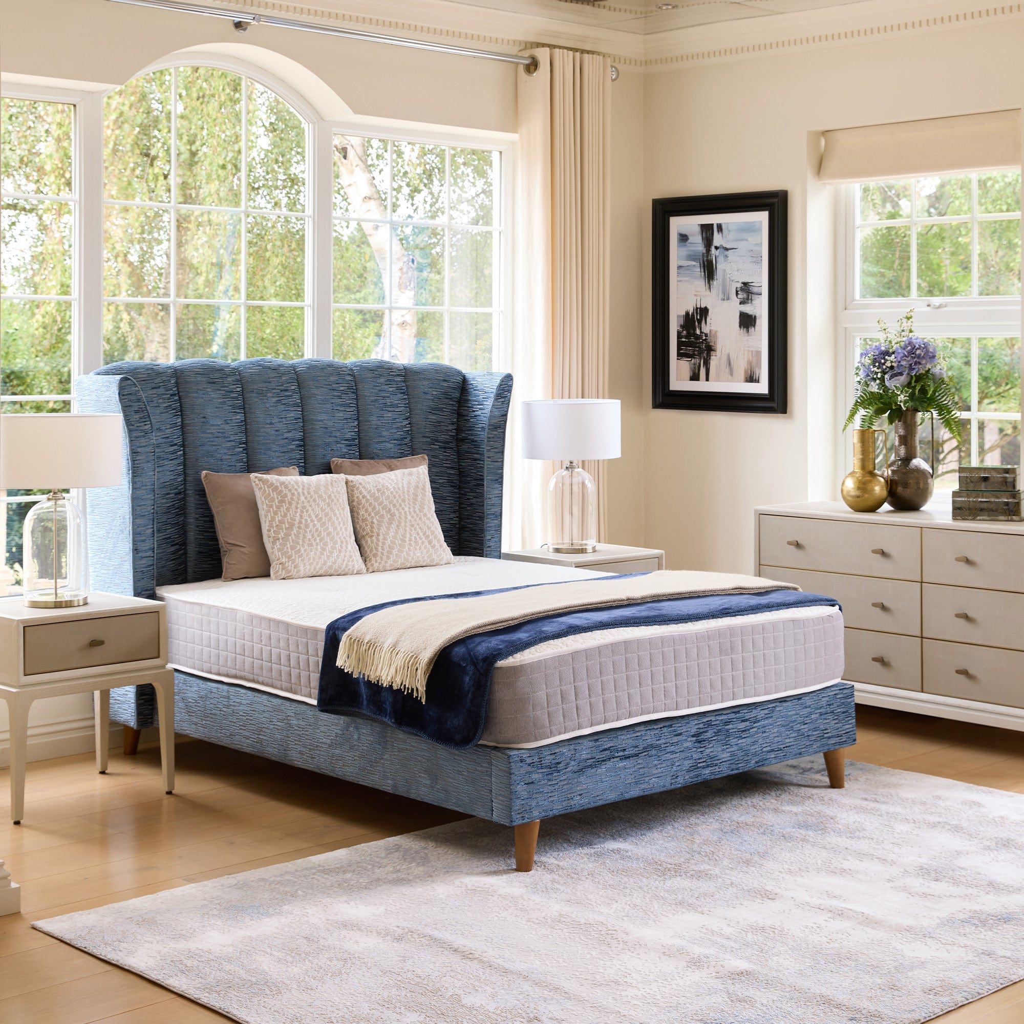 6 Drawer Chest In Ivory & Grey Shagreen