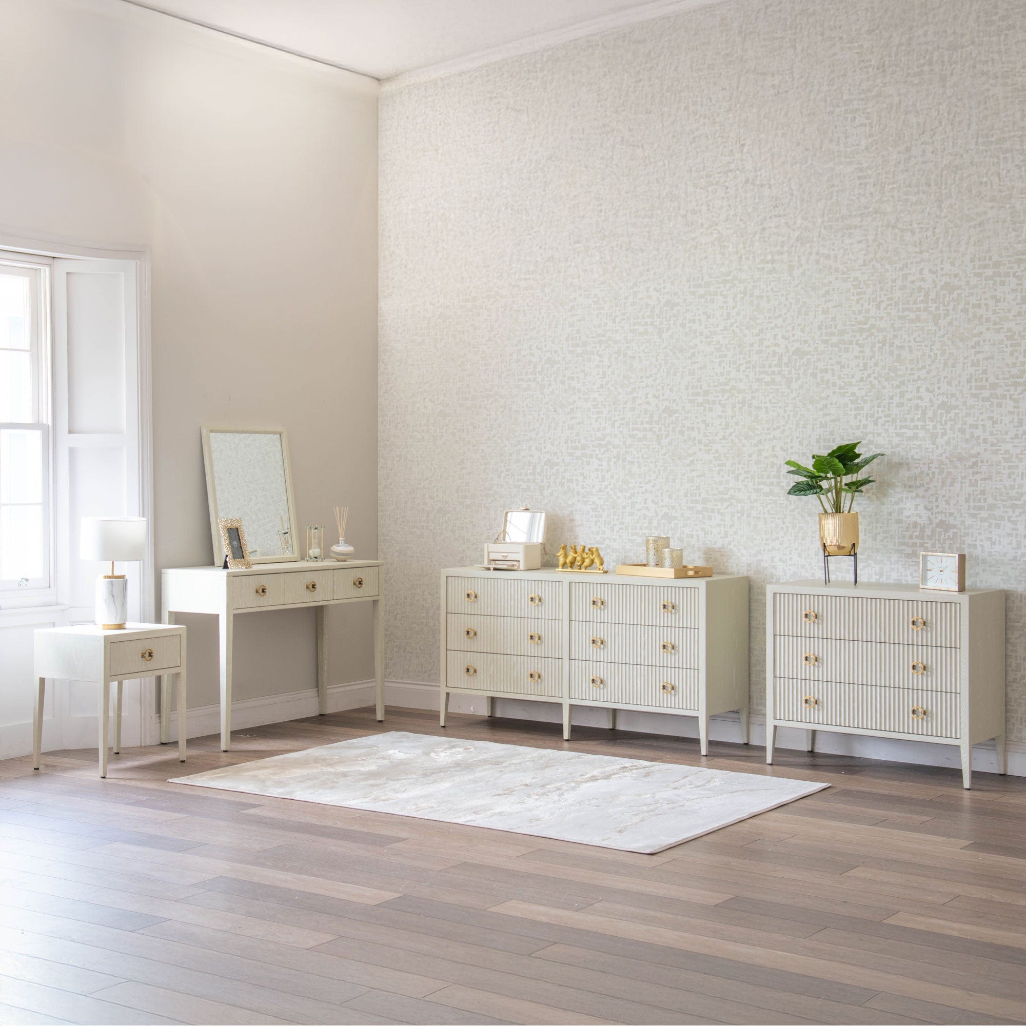 2 Drawer Night Stand In Ivory