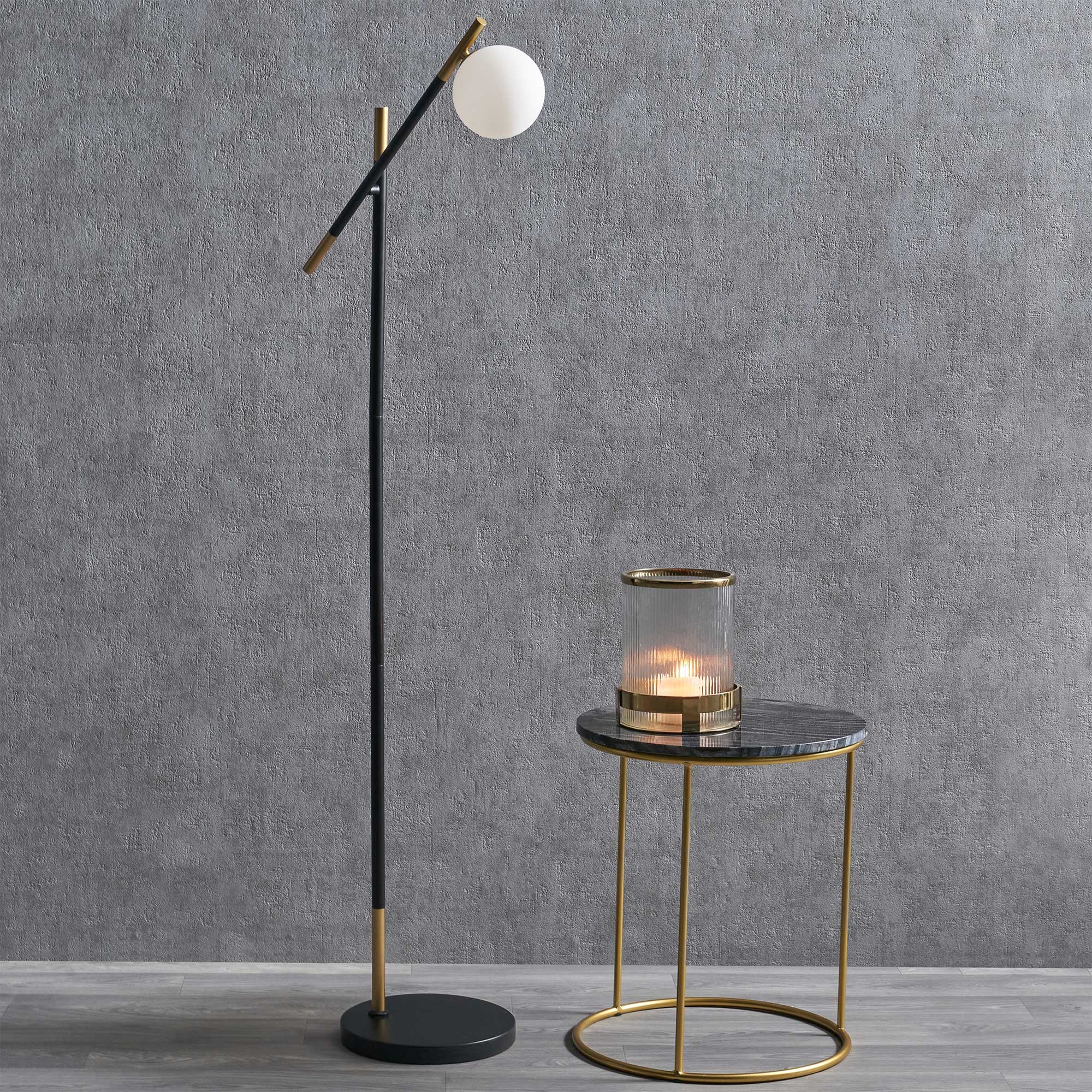 Leigh Black & Gold - Floor Lamp